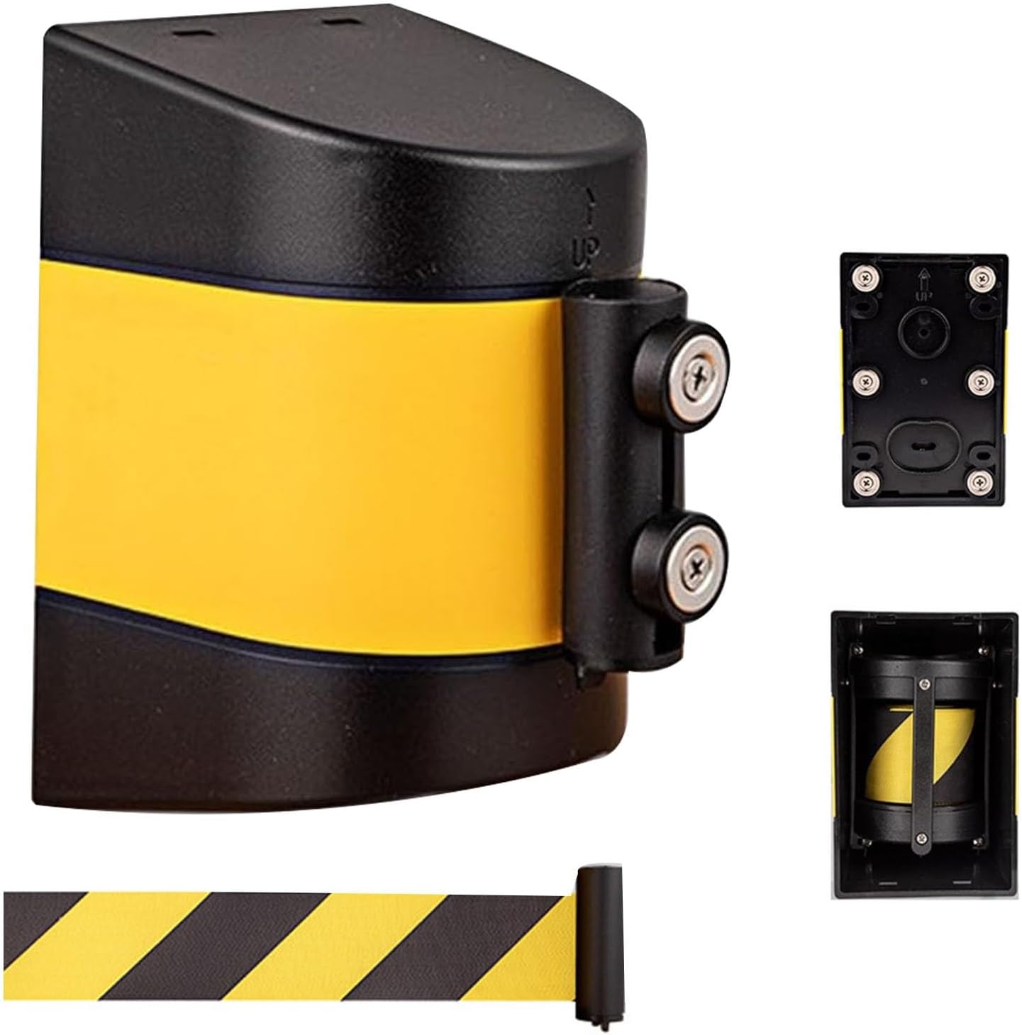 Retractable Belt Barrier, 2/3/5/10M Retractable Tape, for Blocking Traffic and Pedestrian Areas,with Automatic Rebound/a/2M/6.6Ft
