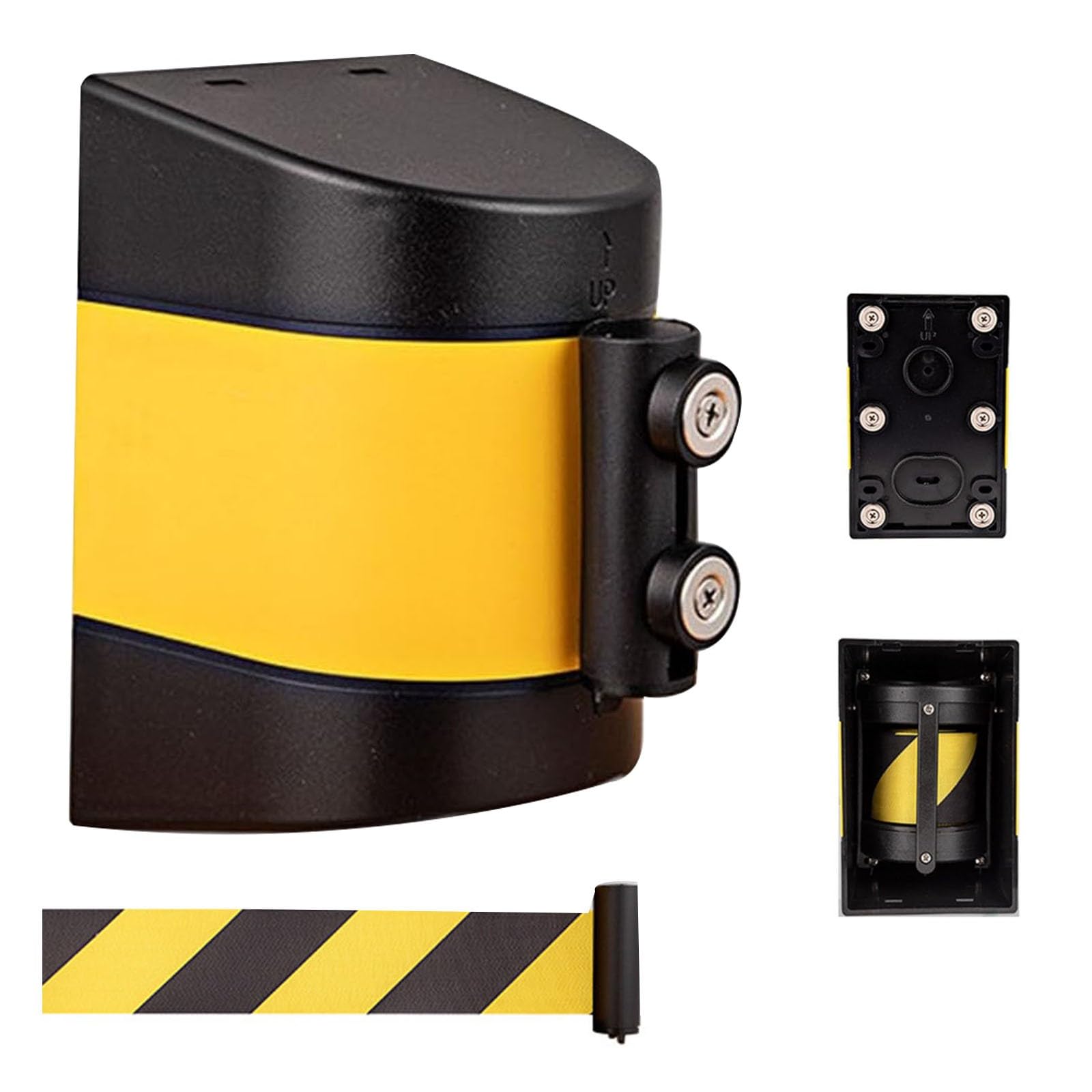 CAIFEXUE Retractable Belt Barrier, 2/3/5/10M Retractable Tape, for Blocking Traffic and Pedestrian Areas,with Automatic Rebound/a/2M/6.6Ft