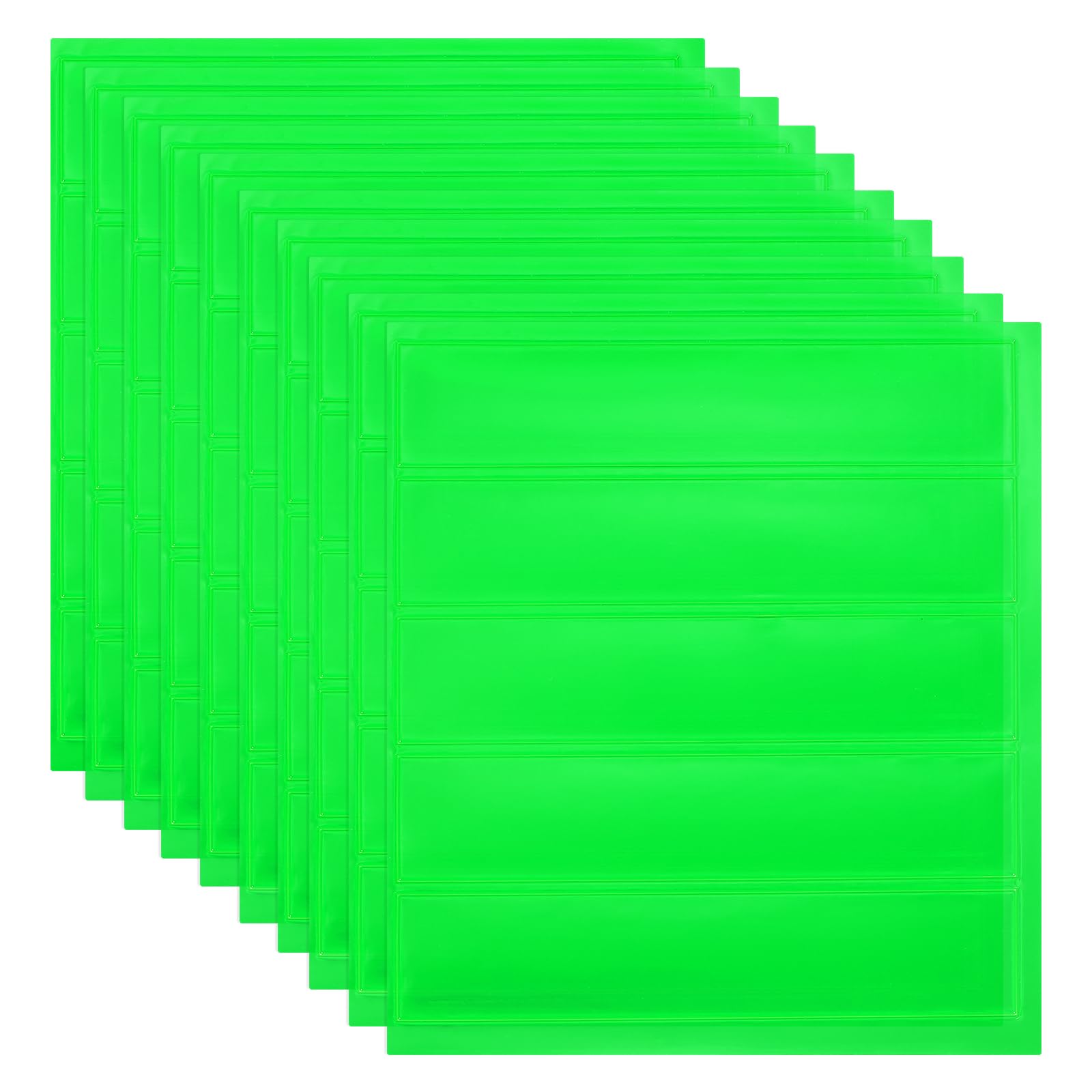 PATIKIL Hard Hat Reflective Stickers, (5 x 6 Inch, Grass Green) (50 Pcs), Retro Reflective Safety Tape Durable Adhesive Helmet Stickers, Suit for - Hard Hats/Helmets/Mailboxes