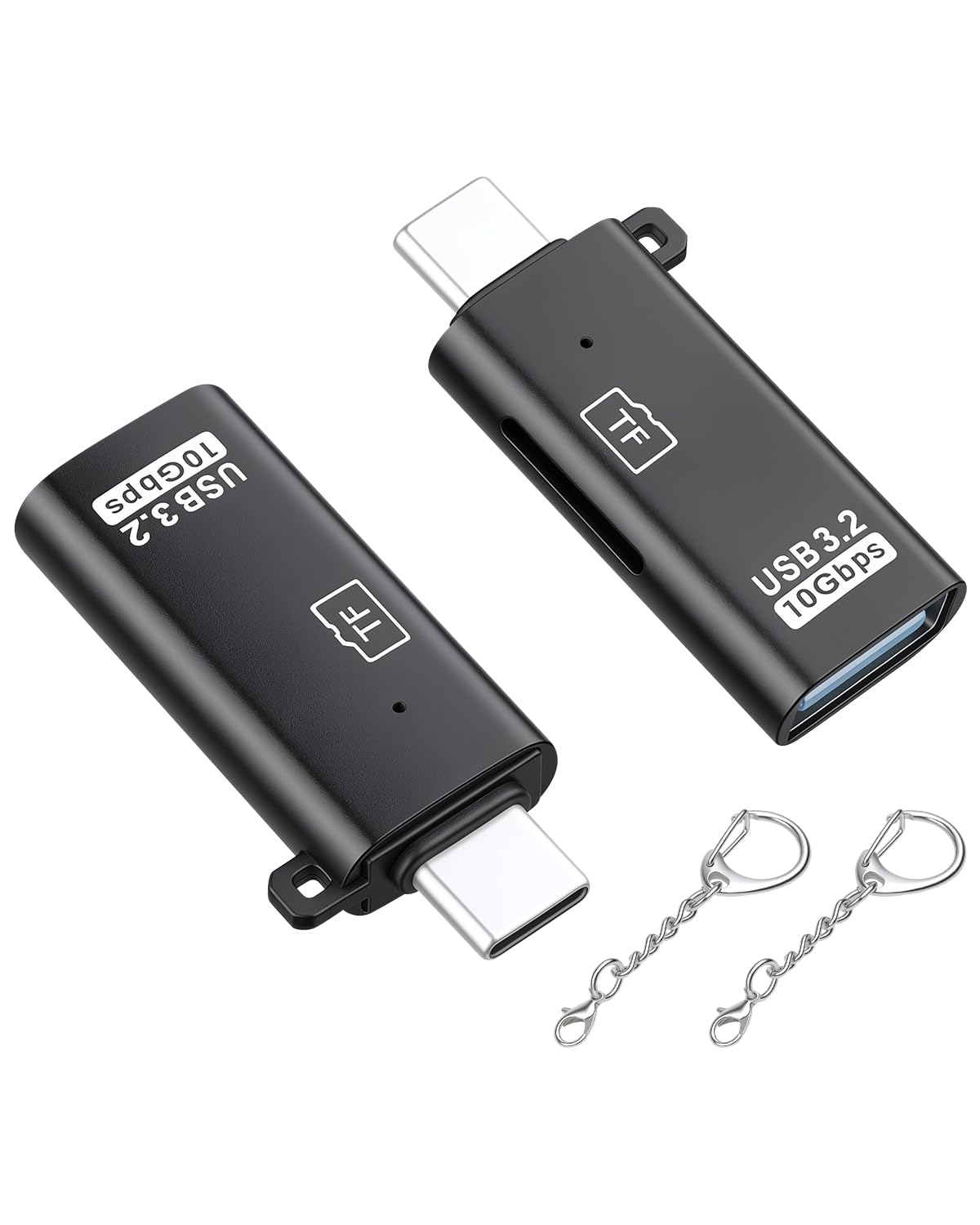 2 in 1 USB C to Micro SD Card Reader,USB A OTG Adapter 2PCS