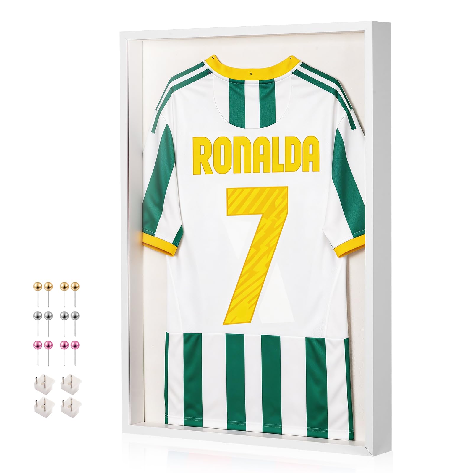 MGLIFEUL White 20x28 in 3d Deep Photo Shadow Box Frame with Reinforced Panel，Box Frames for Crafts 3d Deep for Jerseys, Bouquets, Graduation Gifts, Shirts, Handicrafts, Commemorative Gifts