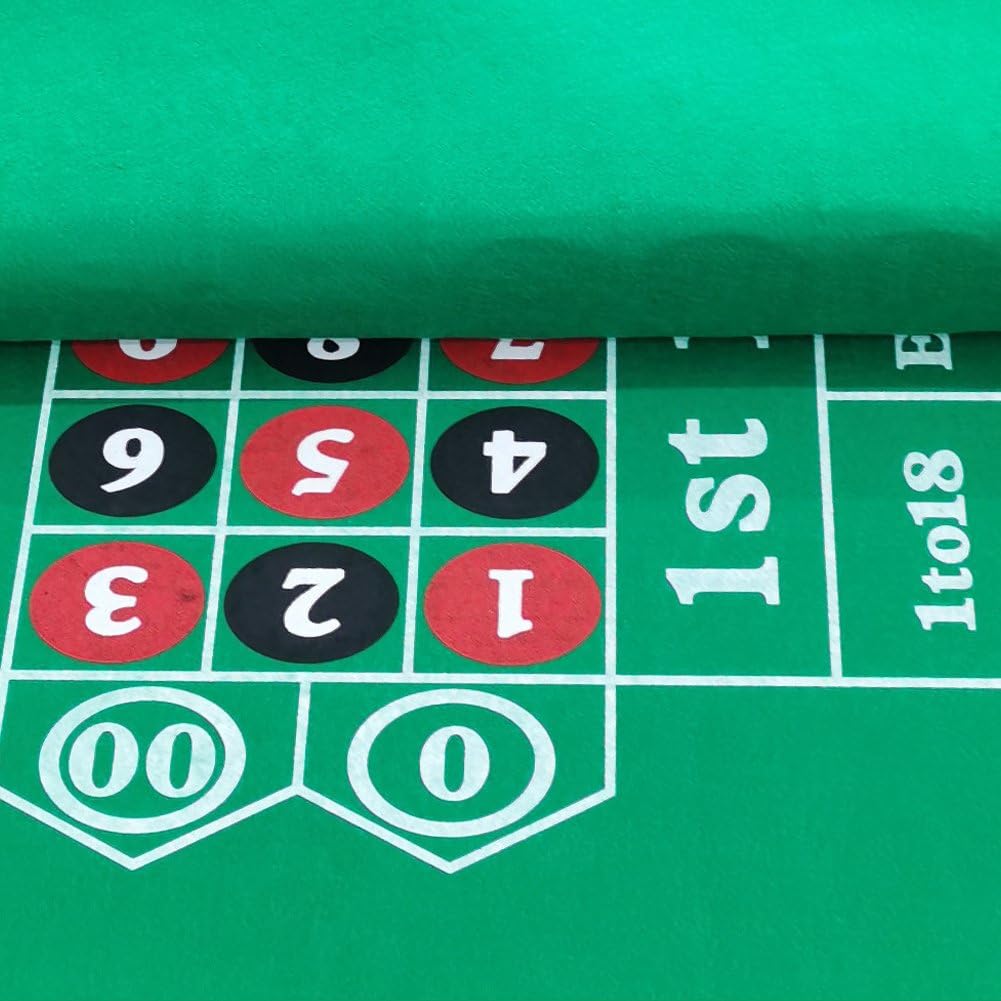Tapis De Table De Jeu De Casino en Feutre pour Roulette, Tapis De Jetons De Roulette Enroulable, Équipement De Divertissement, Tapis De Jeu De Société
