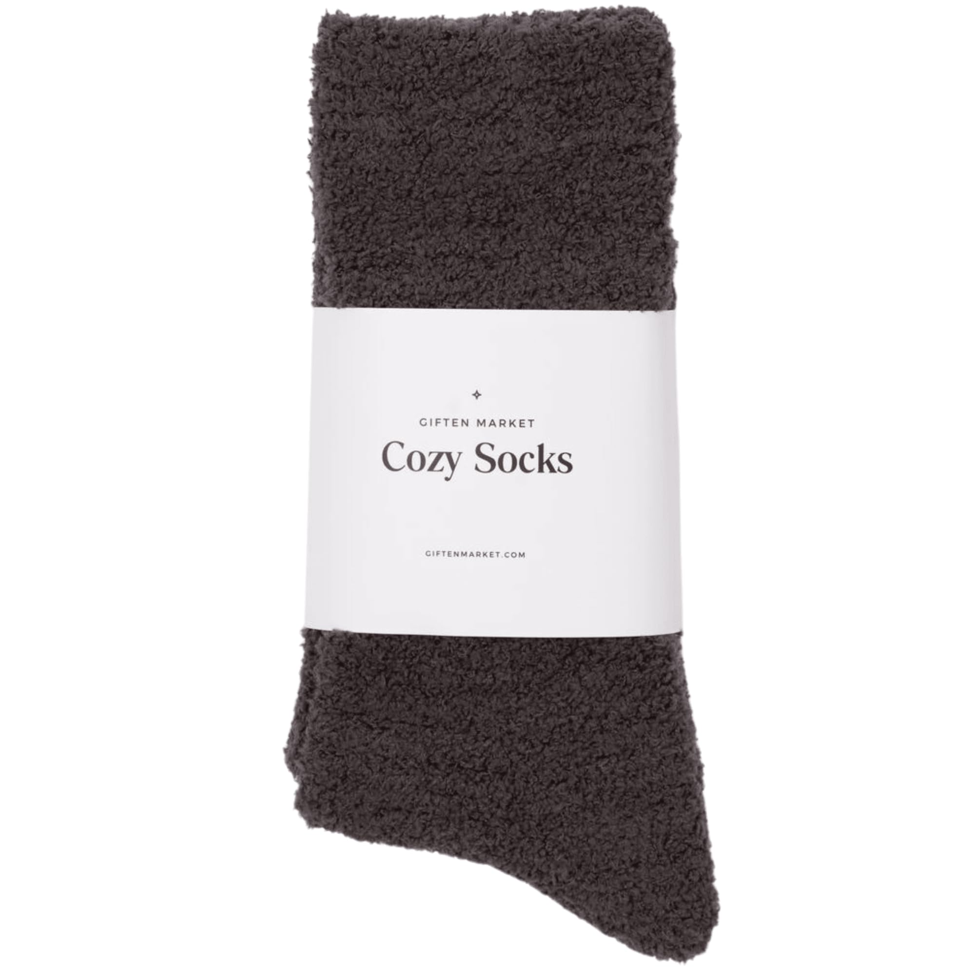 Women's Fuzzy Cloud Socks - Cozy, Comfy, and Luxuriously Soft Sleep Socks - Perfect Gifts for Warmth and Comfort, Charcoal, 5-10