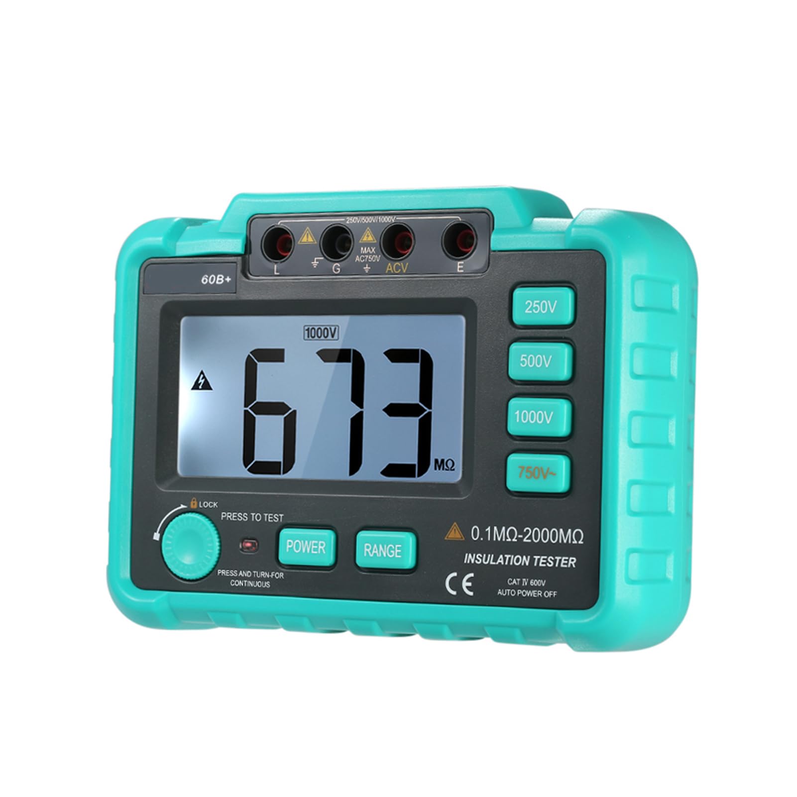 HUIOP VC60B tester rezystancji LCD cyfrowy tester rezystancji izolacji megahm metr megaomierz DC250V/500 V/1000 V AC750V