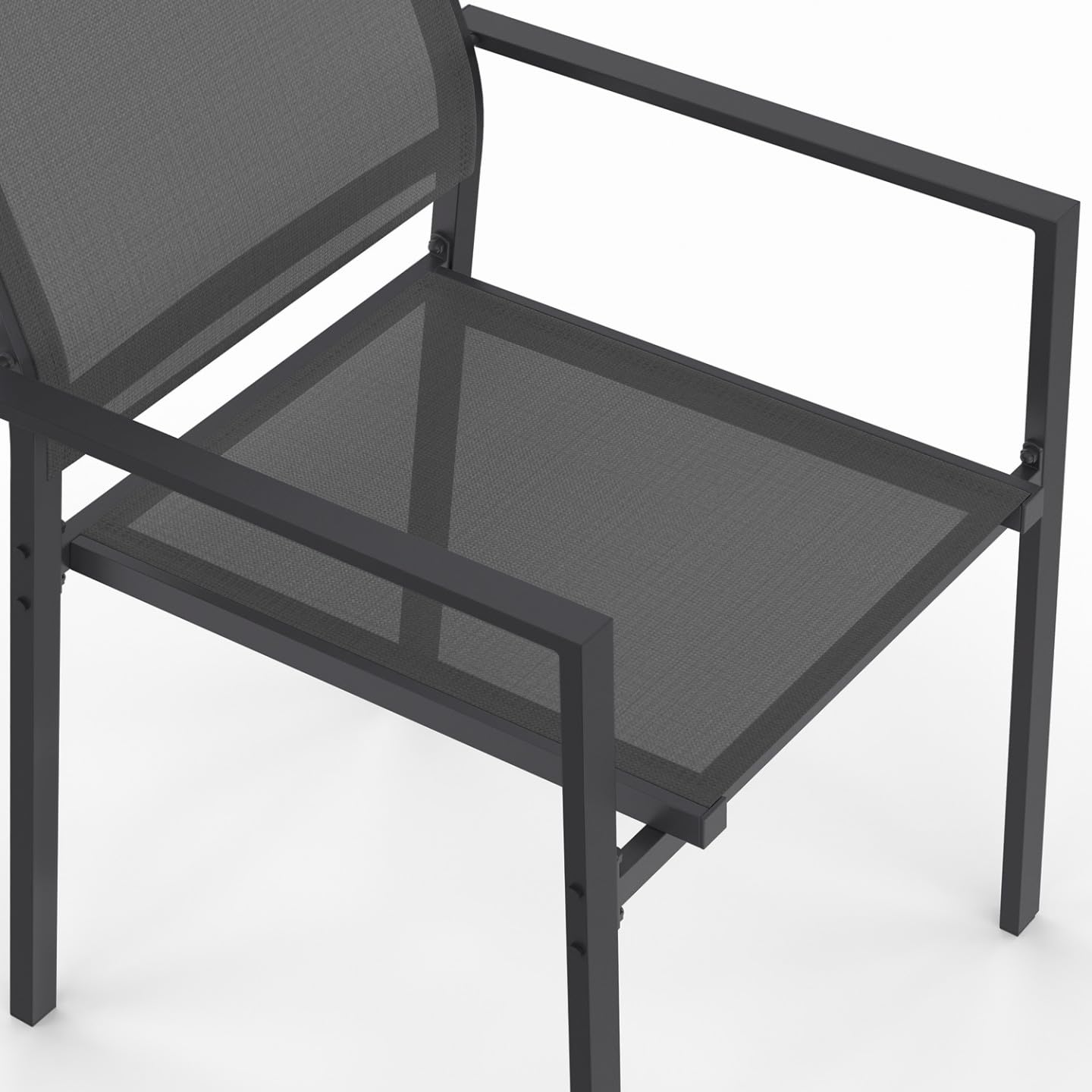 IDMarket - Lot de 6 chaises de Jardin Olbia empilables Gris Anthracite
