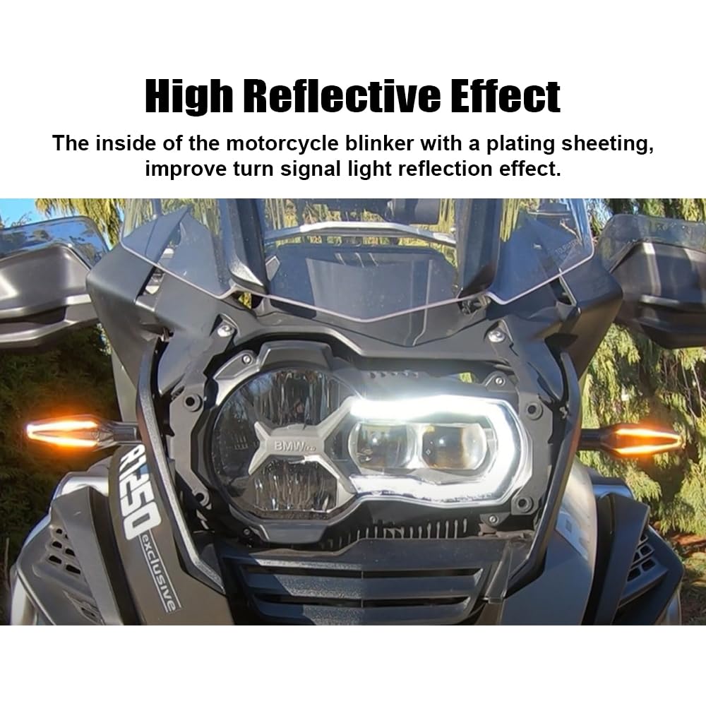 Shkalacar Indicatori Luminosi Moto, Impermeabili Indicatori di direzione 12V 18 LED Adatti per R1250GS Adventure F850GS R1200GS ADV S1000R S1000RR S1000XR F750GS F900R F900XR R1200RS R1250R 2013-2022