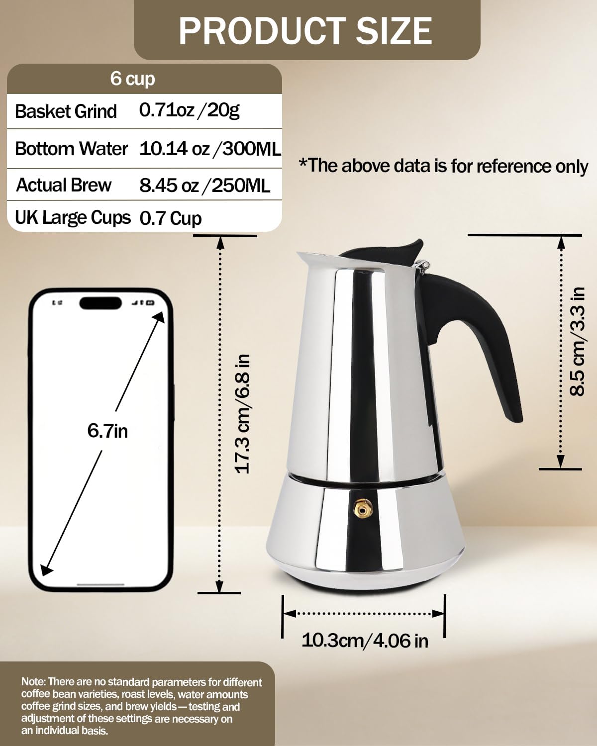 Express Food-Grade Stainless Steel Coffee Maker 6 Cup image 2