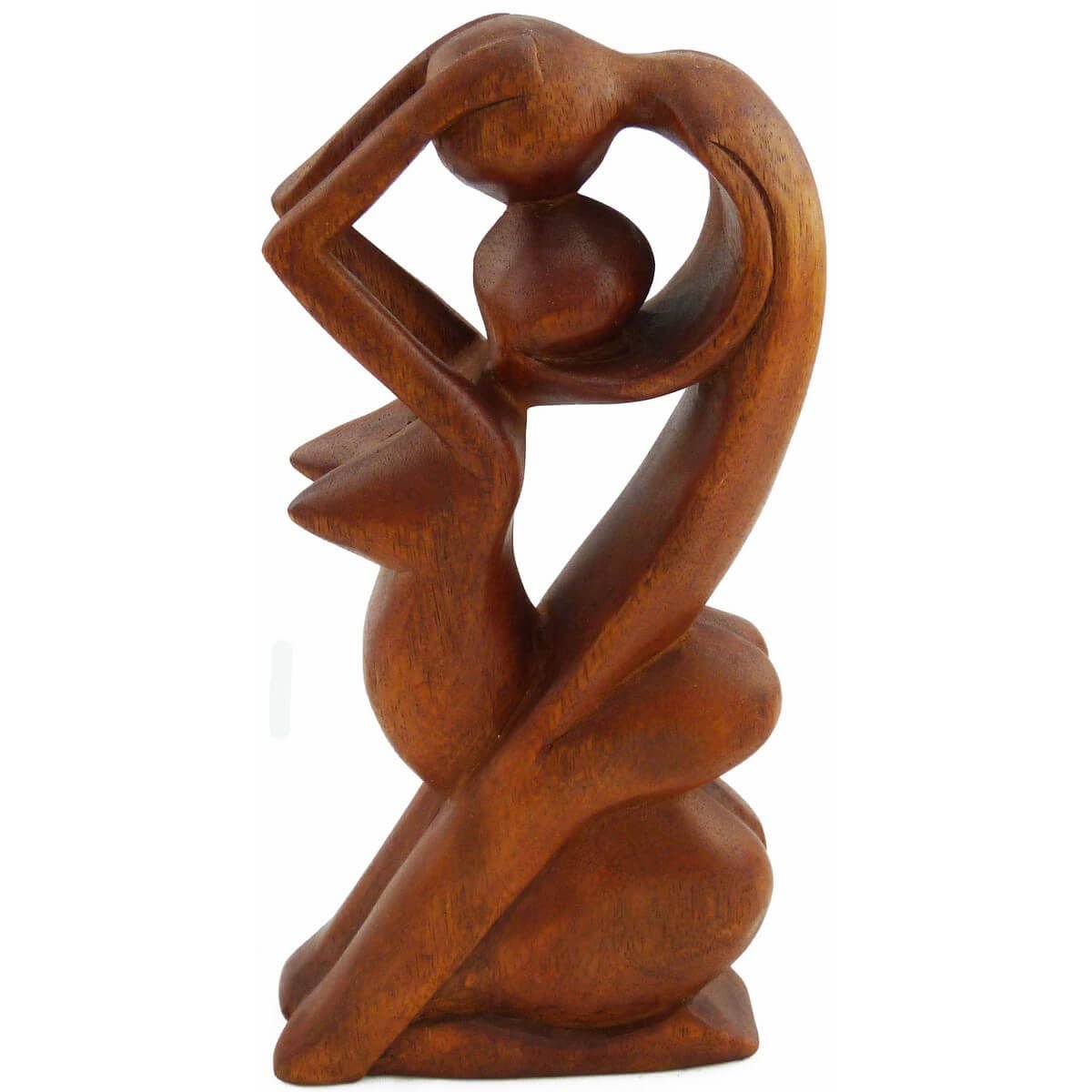 Simandra Holz Figur Skulptur Abstrakt Holzfigur Statue Afrika Asia Handarbeit Deko Leidenschaft Größe 30 cm