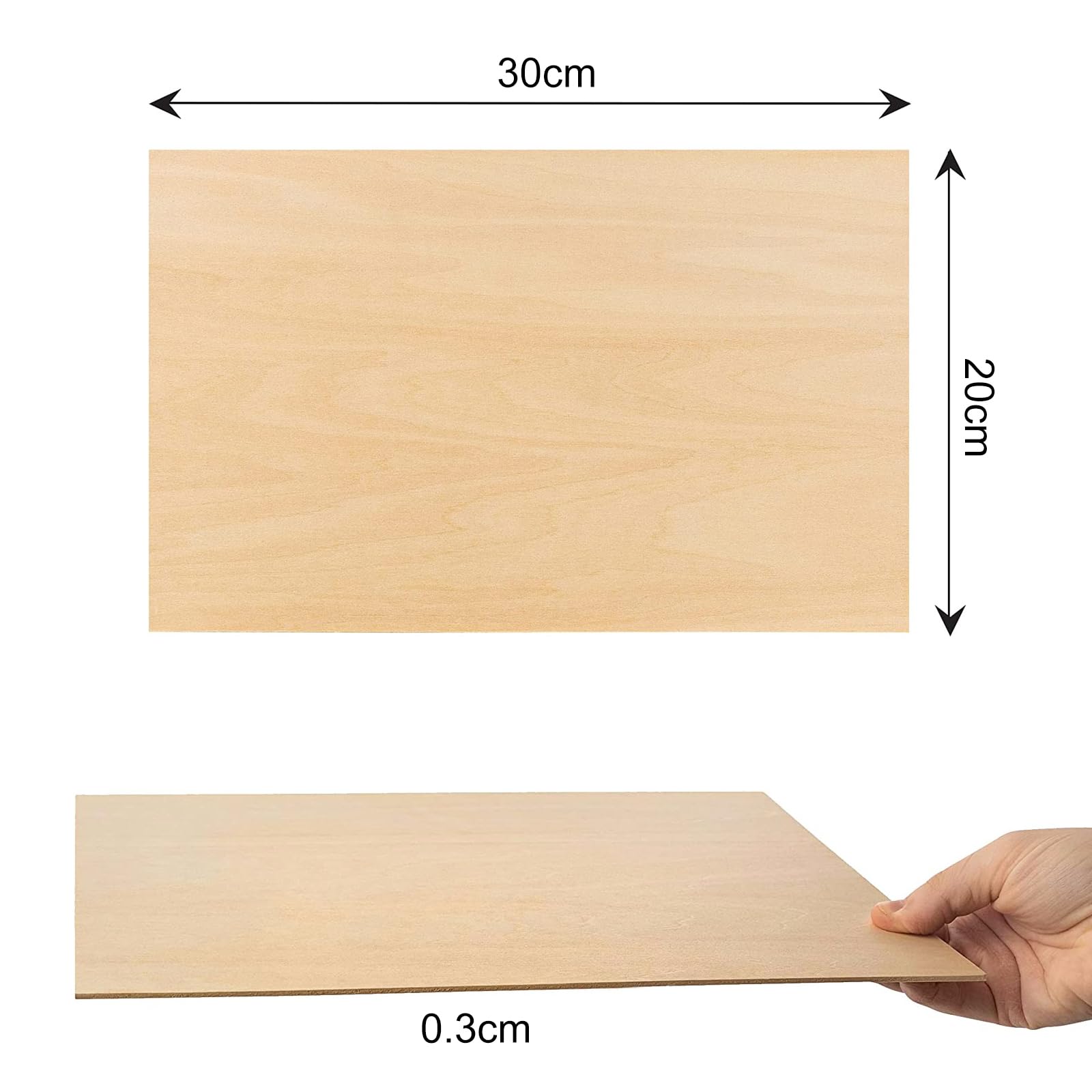 10 Stück Sperrholzplatte 3 Mm – Lindenholz A3 (420x297 Mm), Für Laser, Malen, Modellbau & Basteln Glatte Lindenholzplatten