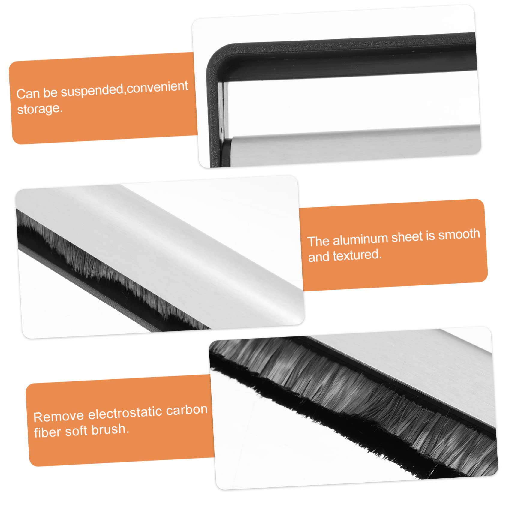 LALAFINA Carbon Fiber Soft Bristle Brush for Vinyl Records Cleaner Cd Cleaning Brush