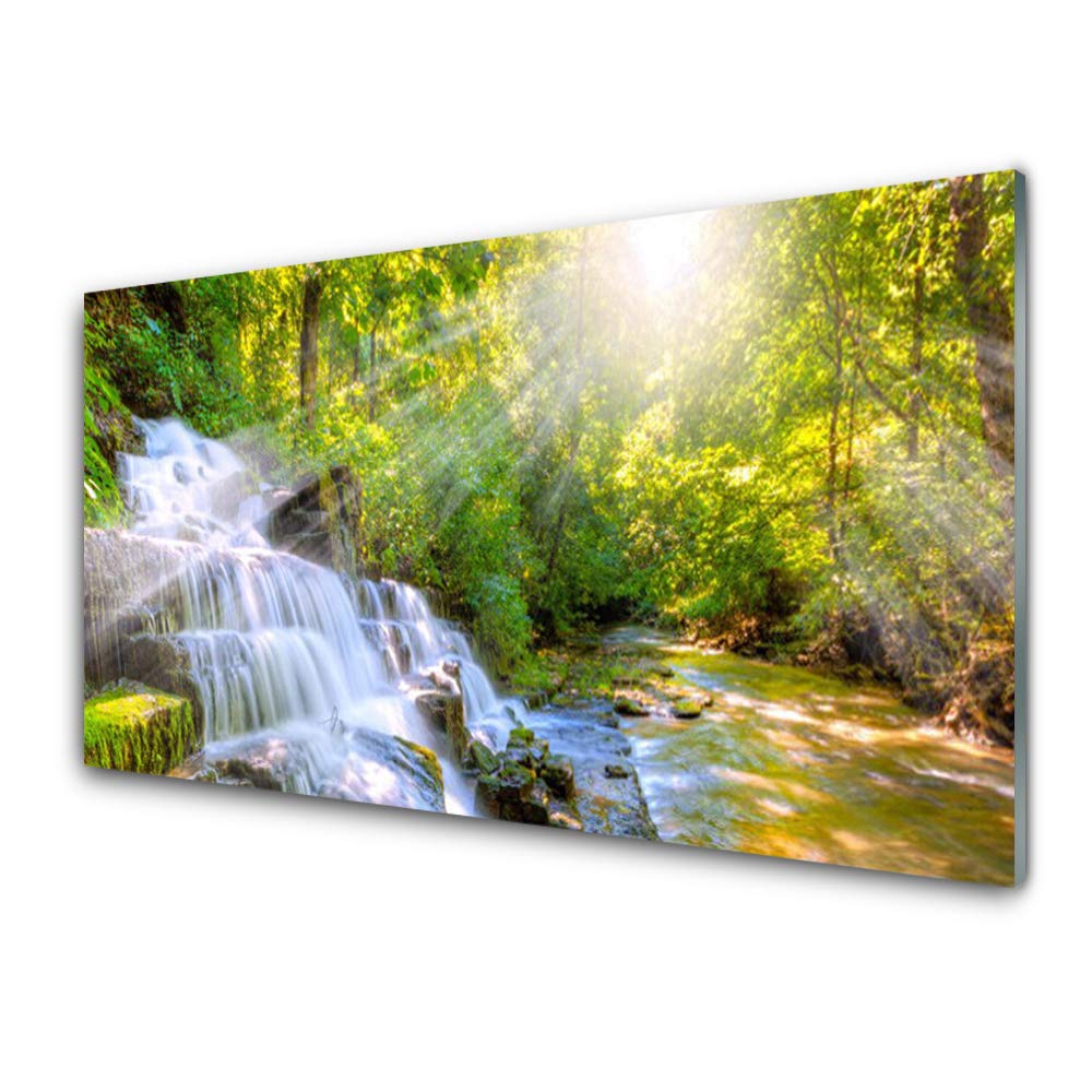 Tableau Décoration Verre 100x50cm Cascade | Dites Adieu aux Murs Vides