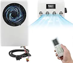 Ar condicionado universal para caminhão RV de 12 V, ar-condicionado ultrafino de 12 V CC – na unidade CA do carro, para caminhões, ônibus, escavadeiras, trailers, ar condicionado elétrico