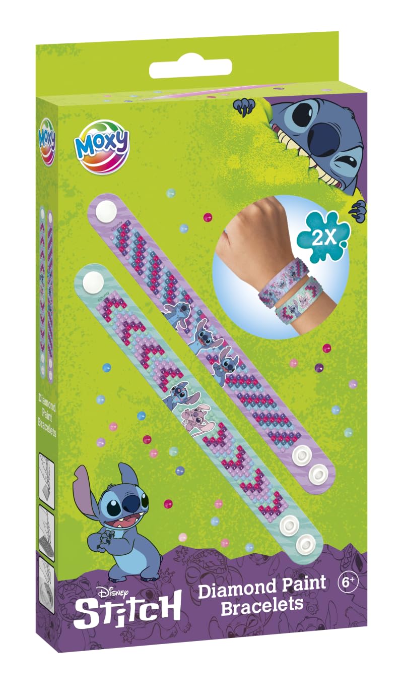 Tm Essentials Multi-Colour Disney Stitch Diamond Painting Bracelet Kit, Ages 6+