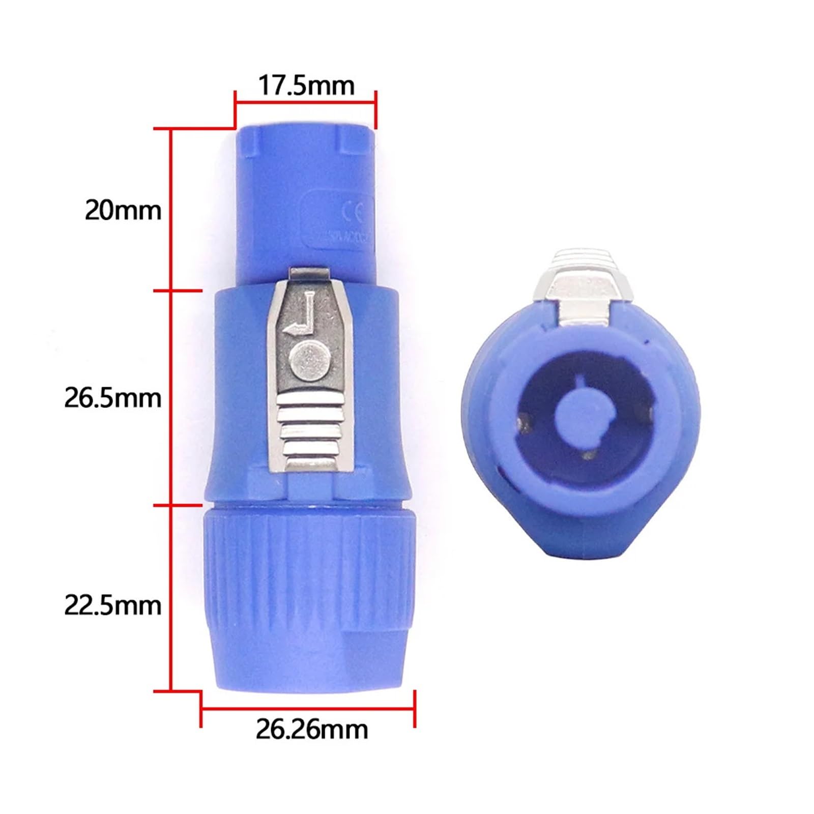 Conector de cable bloqueable + toma de chasis for taladro eléctrico Pantalla LED Iluminación de escenario Conexión de energía(3pins white 5set)