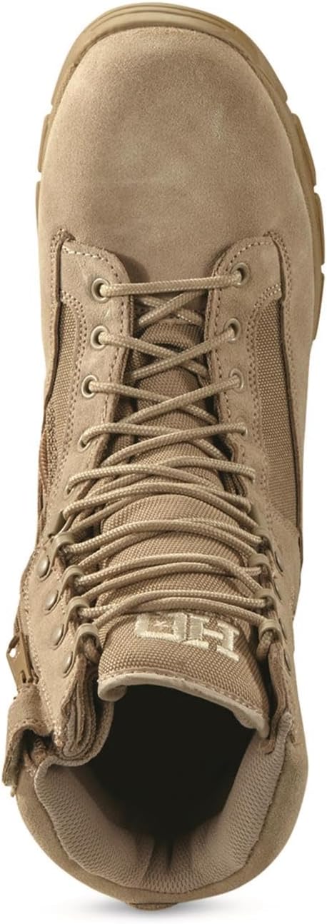 HQ ISSUE Men's Waterproof Classic 8" Side Zip Desert Tactical Boots Desert 8D (Medium)