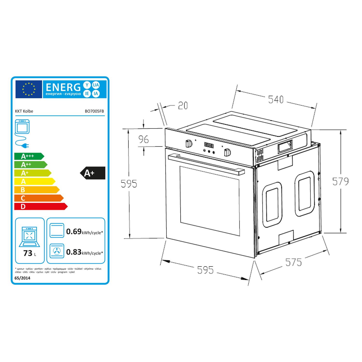 KKT KOLBE Autarkes Herdset 60cm Einbaubackofen BO7005FB 59cm Kochfeld CH5900RL Grill Heißluft AirFry Pizzafunktion