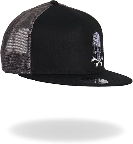 Miniatura 6 de Hot Leathers GSH2004 Bandera Skull Snap Back Ball Hat