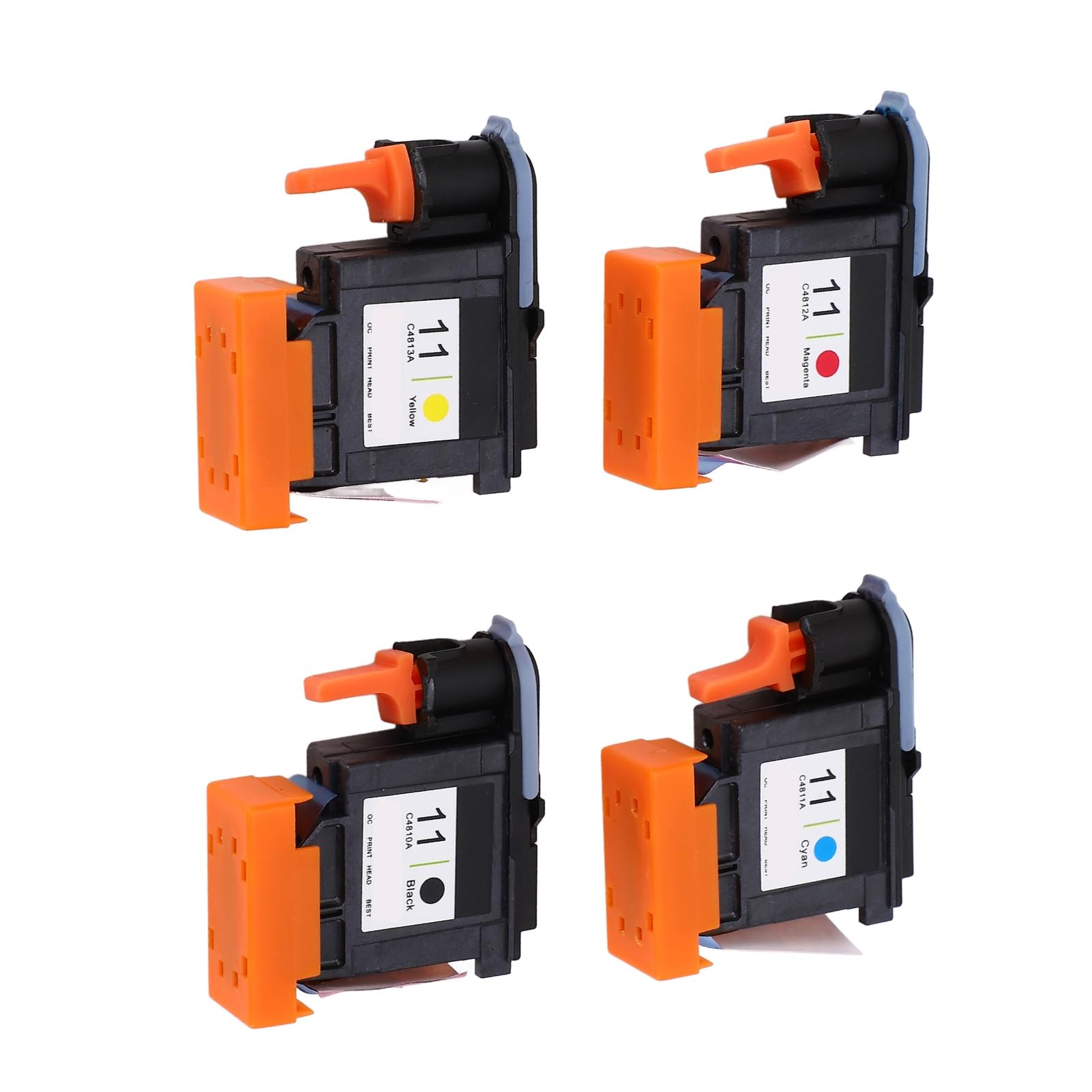 KENANLAN 4 Pieces Printing Head Printer Head Red Black Blue Yellow Print Head Replacement Designjet 100 110 111 500 510 800 813 850