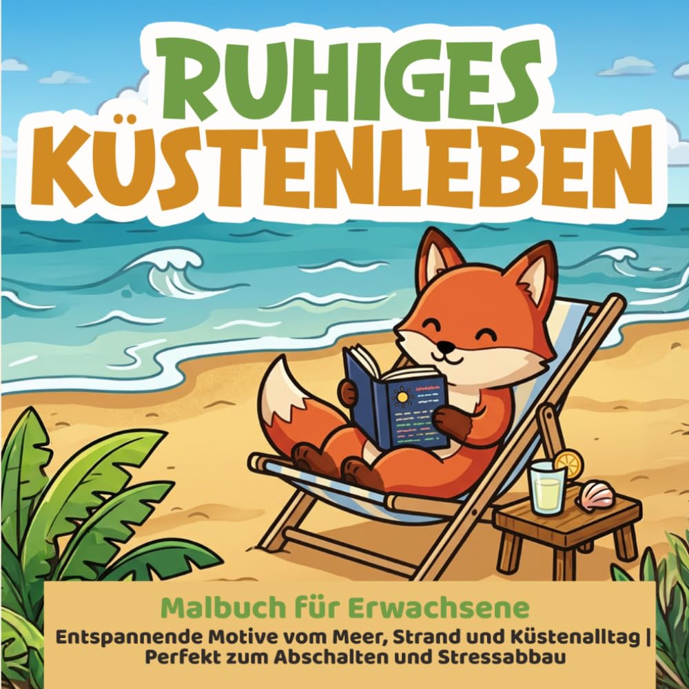 Ruhiges Küstenleben - Malbuch für Erwachsene | Entspannende Motive vom Meer, Strand und Küstenalltag | Perfekt zum Abschalten und Stressabbau