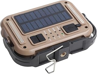 Alanmoship Luz de trabajo magnética solar LED portátil recargable USB linterna de camping con 4 temperaturas de color 3600 mAh función de banco de energía IPX4 impermeable para mantenimiento de