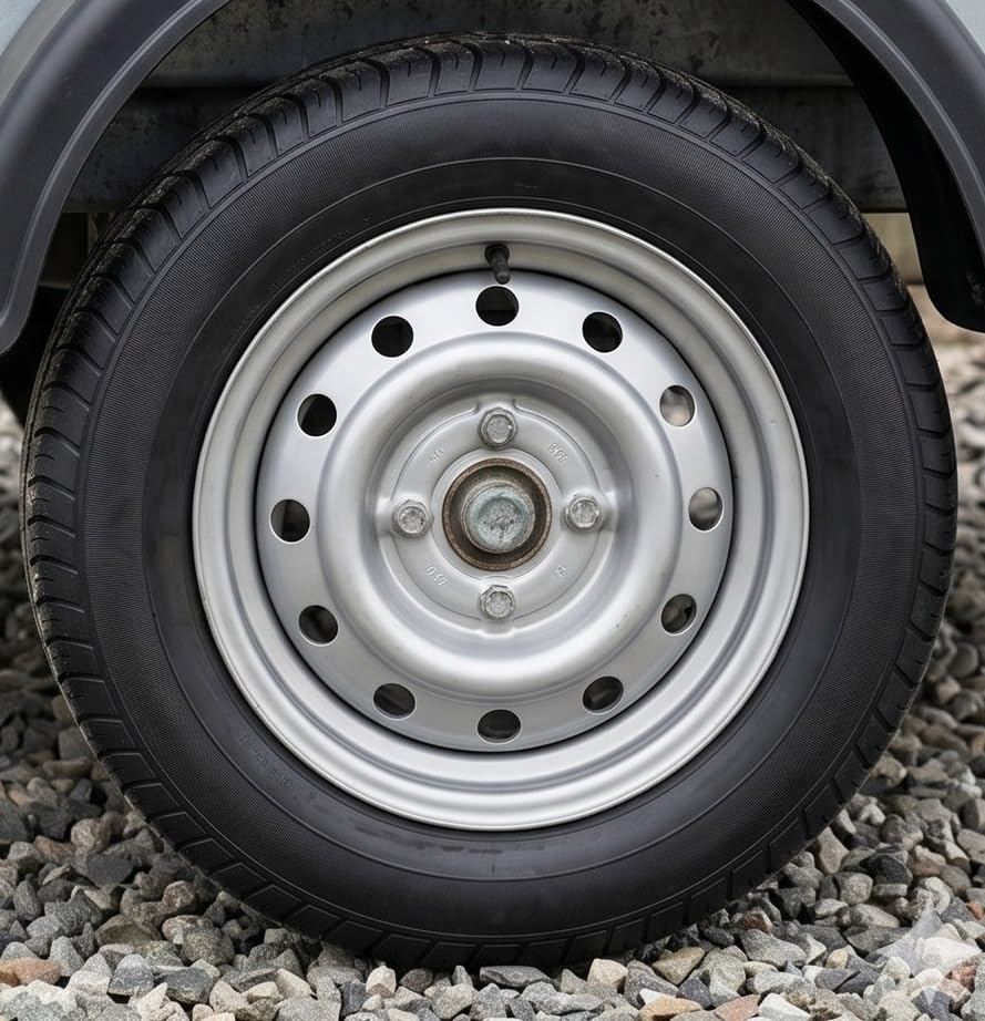 Roue complète 165/70R13 13" - 4 Trous - Entraxe 100mm - Déport 30 - Pour remorque - 13 pouces - Largeur 165mm - Indice de vitesse N 140km/h - Indice de charge 79 (437kg)