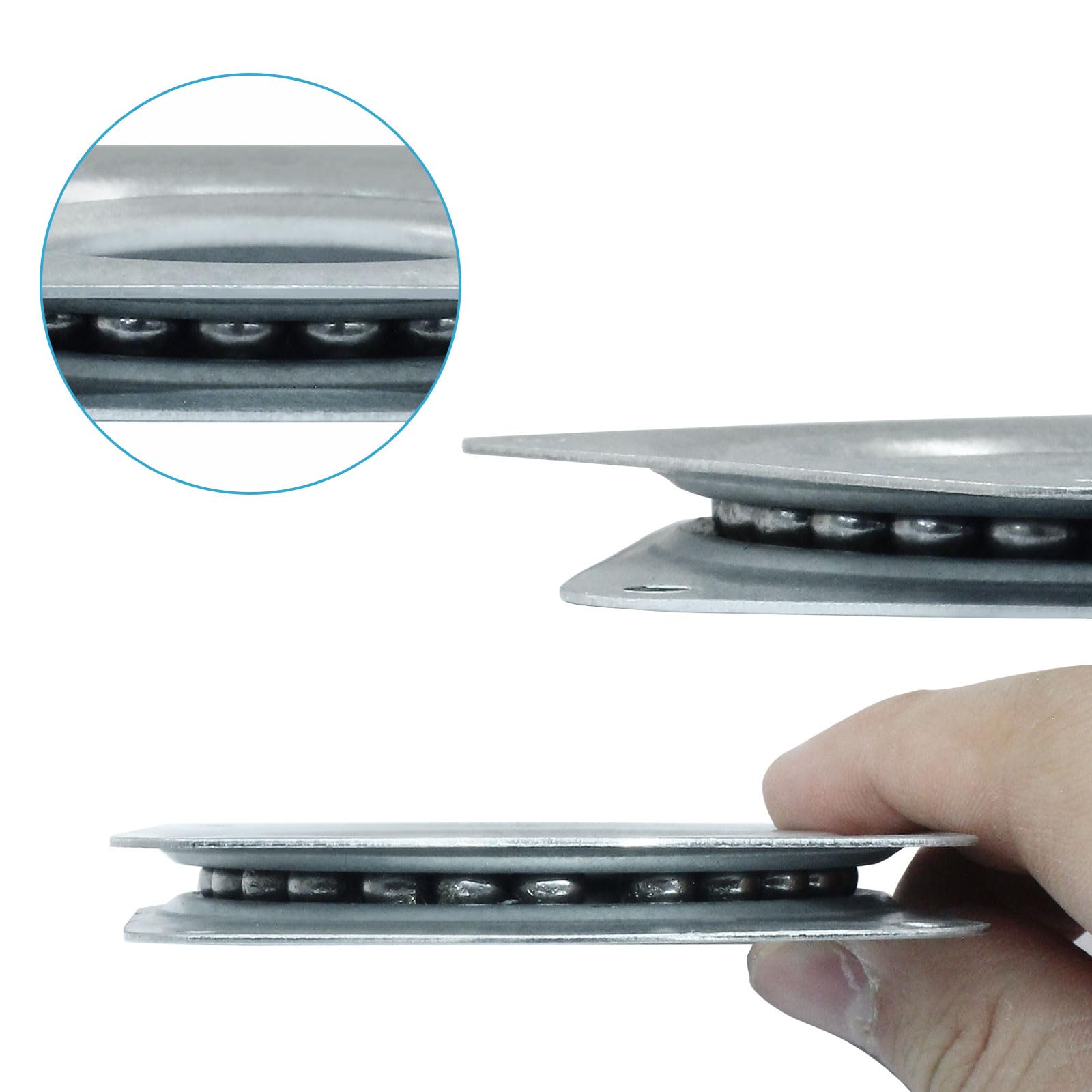 Zorveiio 3" Lazy Susans - 2 Pack Rotating Turntables -4