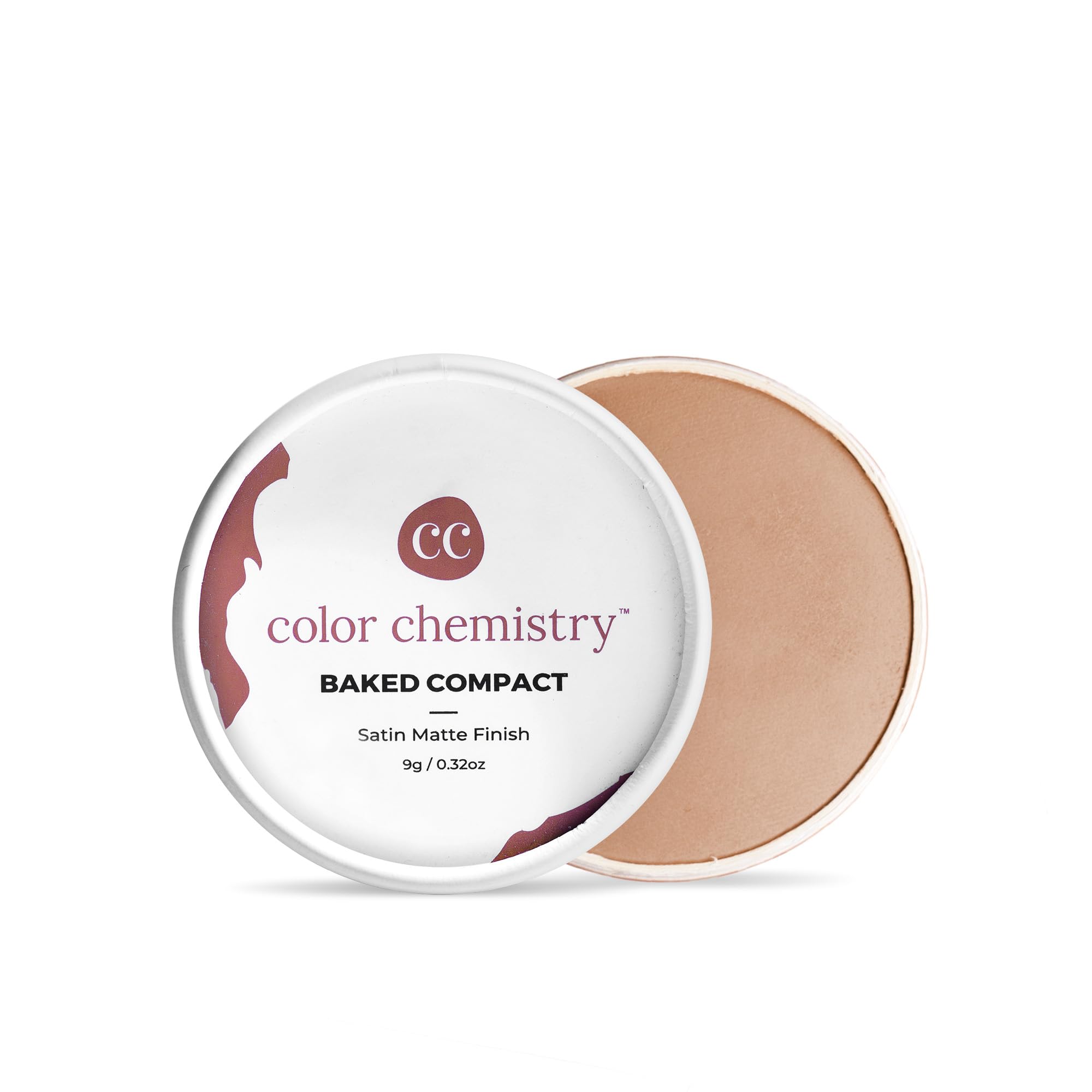 COLOR CHEMISTRYBaked Compact, 9 G | Oil Control, Mattifying Baked Compact Powder | Organic, Light-Weight, Travel-Friendly 9.00 G (Pack Of 1) Tea BC07