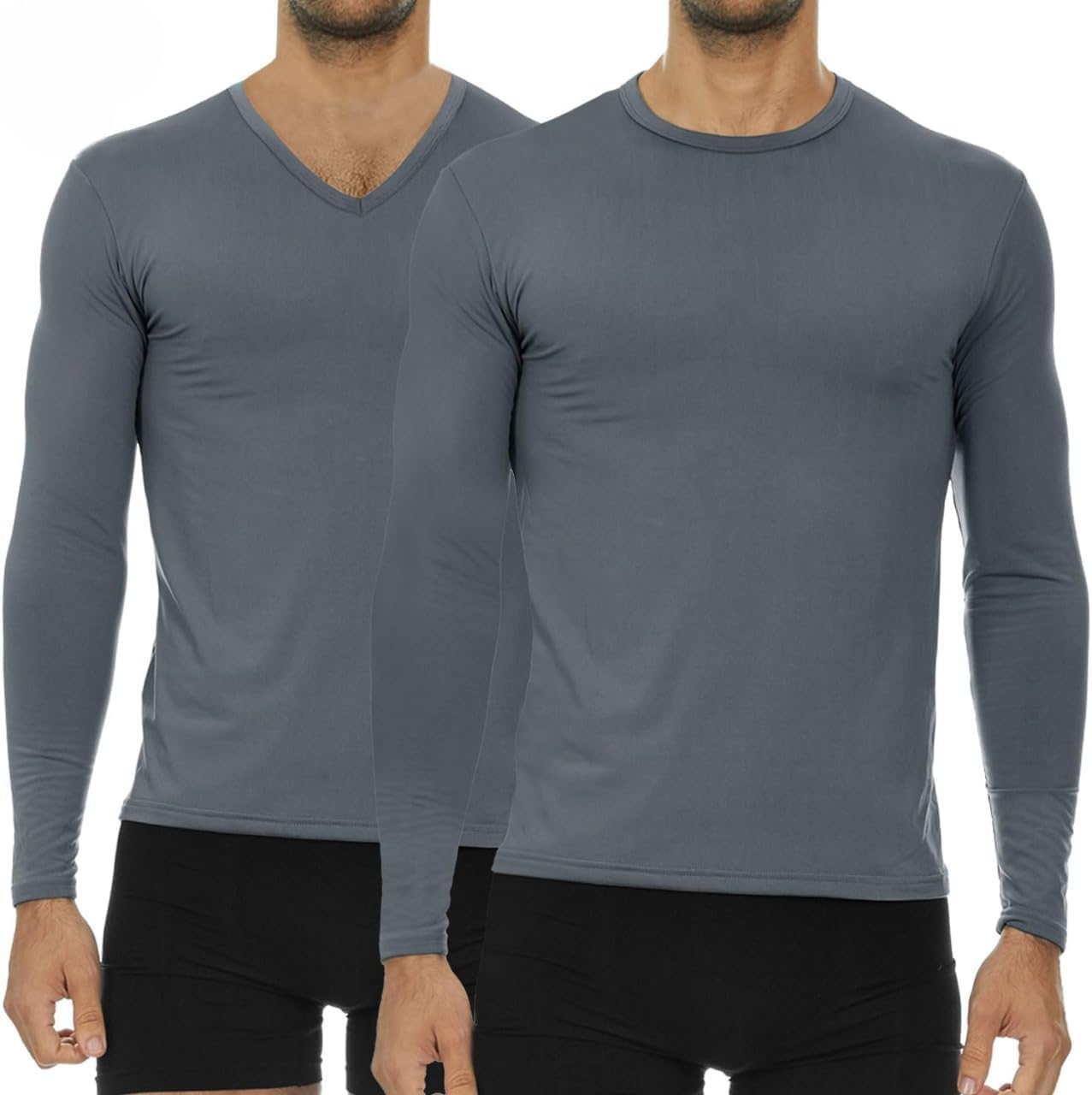 Amazon.com: Thermajohn Thermal Shirts for Men Size XL 2 Pk Crew & V ...