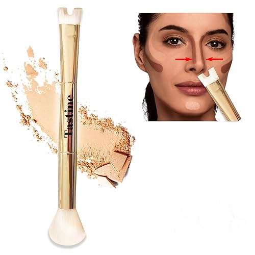 Beauty Nose Contour - Brocha de maquillaje en forma de U para esculpir y definir el contorno de la nariz, cepillo de contorno de precisión 2 en 1,