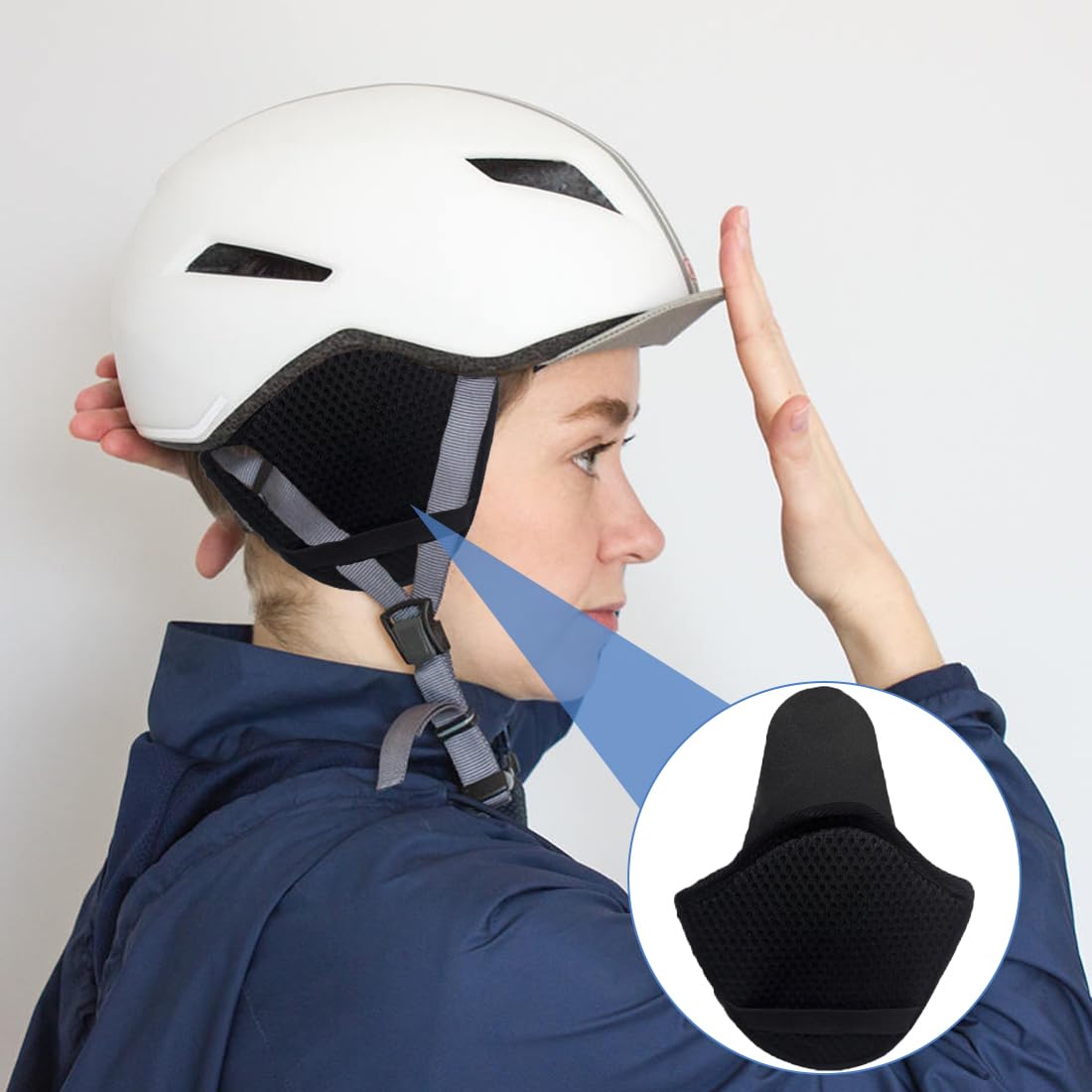 XPEX 1 Paar Ohrenschützer für Fahrradhelm, Winddichte Fahrradhelm Ohrenschützer, Ansteckbar, Abnehmbare Warme Ohrenwärmer, Mehrfarbig, Metall, Lässig, Für Erwachsene, Mann, Frau Fashion