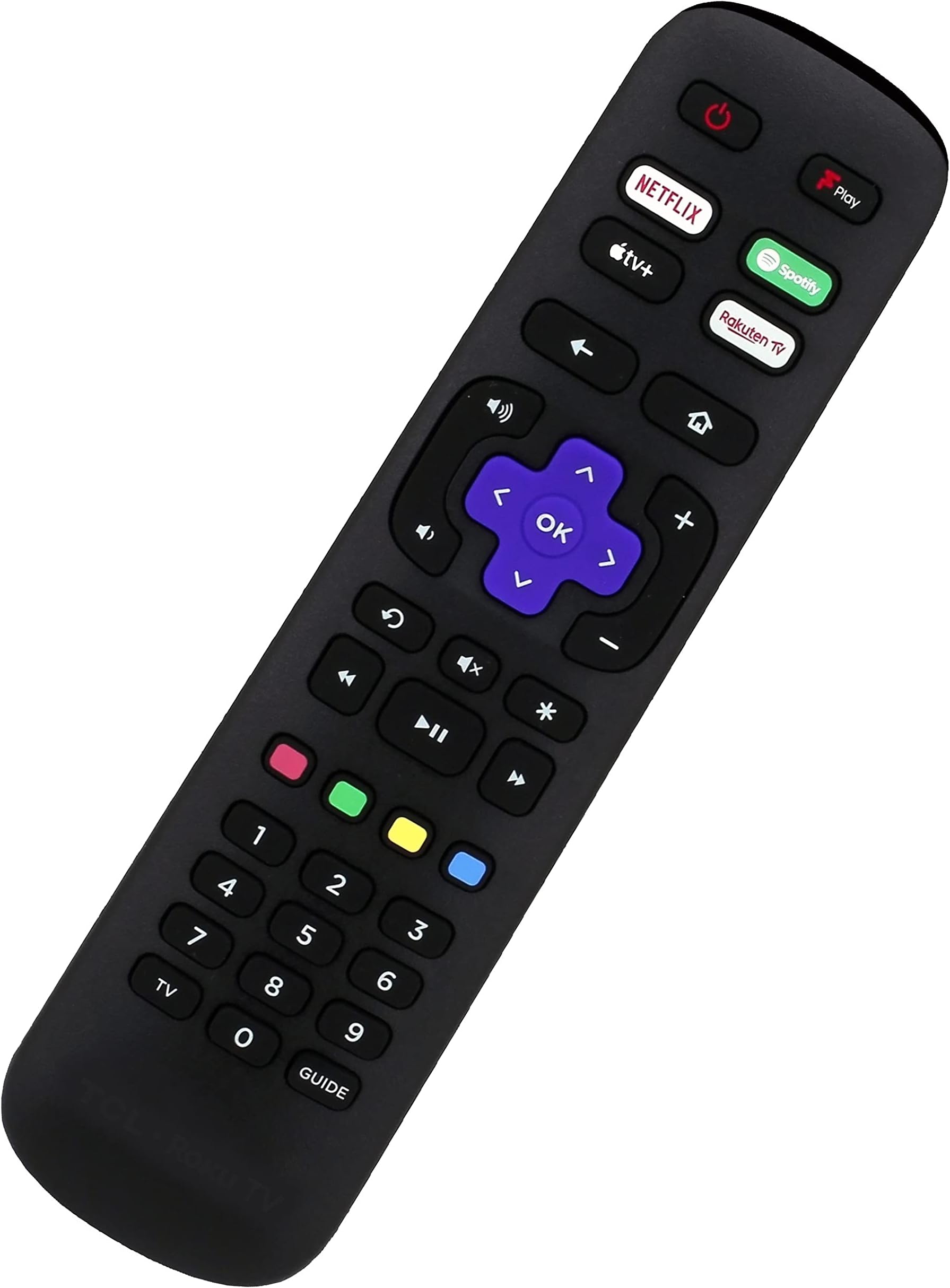Remote Control Compatible with TCL ROKU TV with Spotify, Netflix, Rakuten TV, Freeview Play for 32RS520K 40RS520K 43RP620K TVs
