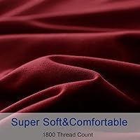 Vista 4 de SONORO KATE Bed Sheet Set Super Soft Microfiber 1800 Thread Count Luxury Egyptian Sheets 16-Inch Deep Pocket，Wrinkle and Hypoallergenic-4 Piece