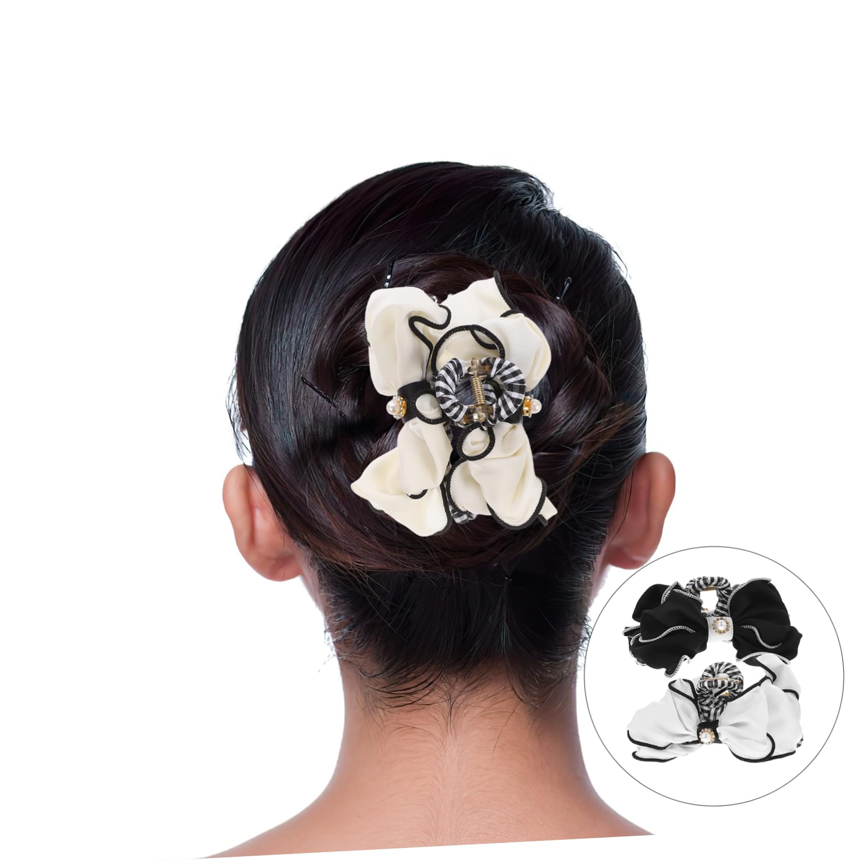 Didiseaon 6 Piezas horquilla de lazo curly hair horquillas moño pinzas de cabello pinza para el pelo pinzas para el cabello para cabello Cabello recogido sombrerería gran horquilla