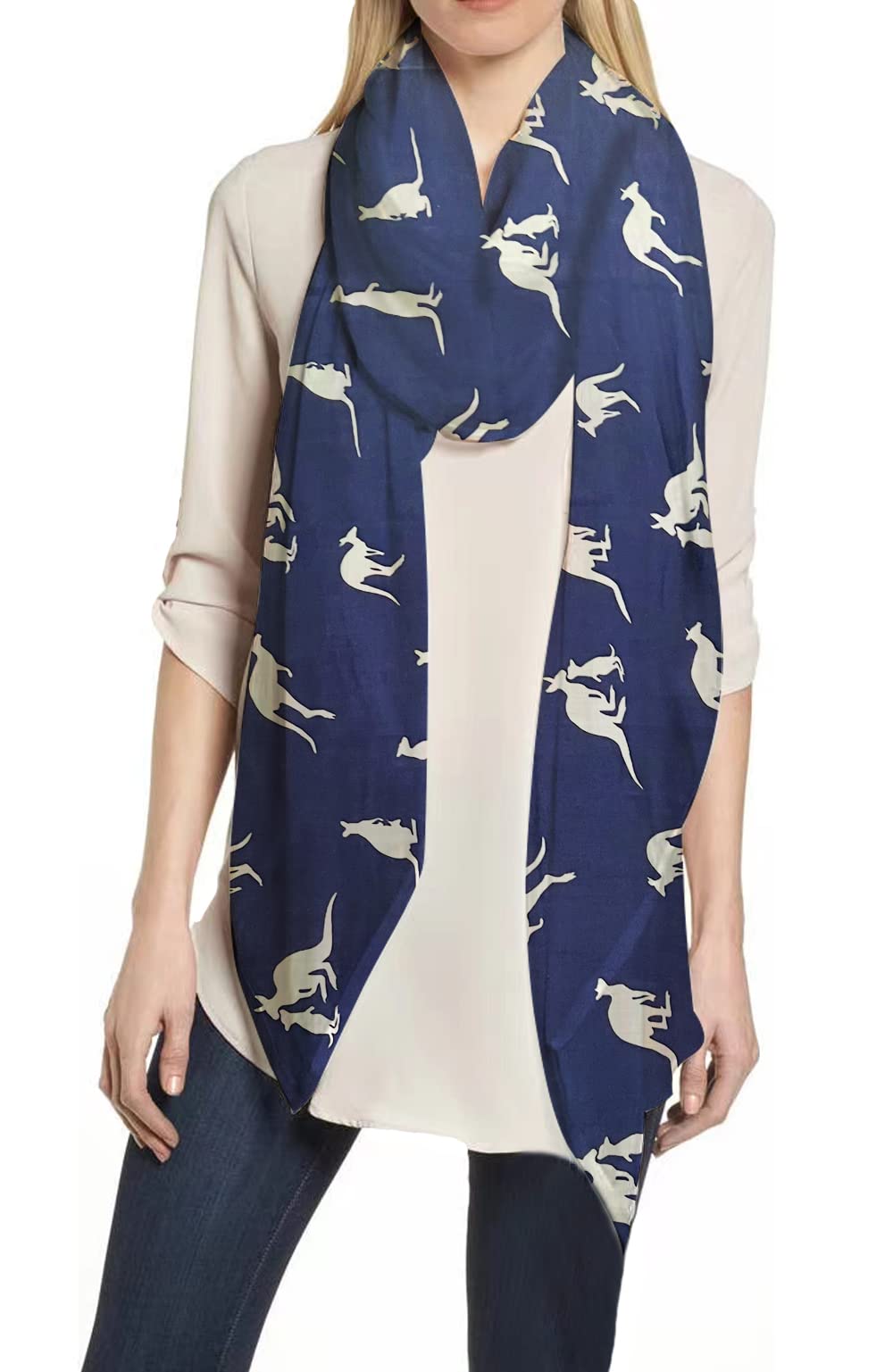 Lina & Lily Écharpe Foulard Pour Femme Imprimé Chouette Animal