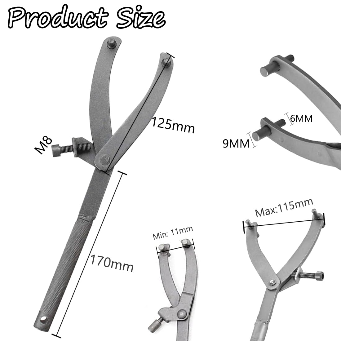 Llave de Volante de Tipo Y, Herramienta de Llave de Embrague, Llave de Embrague Variador de Moto, Llave Ajustable de Embrague, Instalar y Quitar Accesorios de Motocicletas