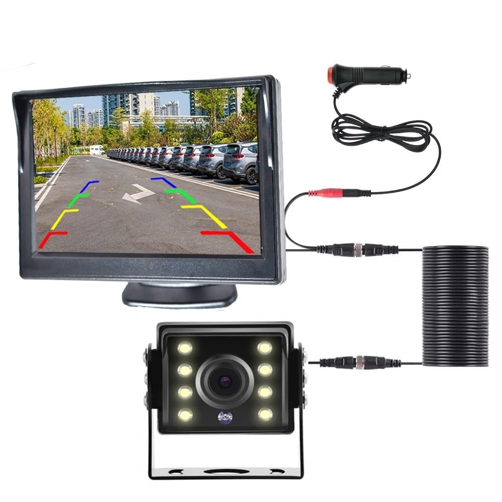 Telecamera Posteriore Per Camion Per Parcheggio Per Autobus | Posteriore auto di backup universale con 4.3 o 5/7.(7inch 10M 8LED)