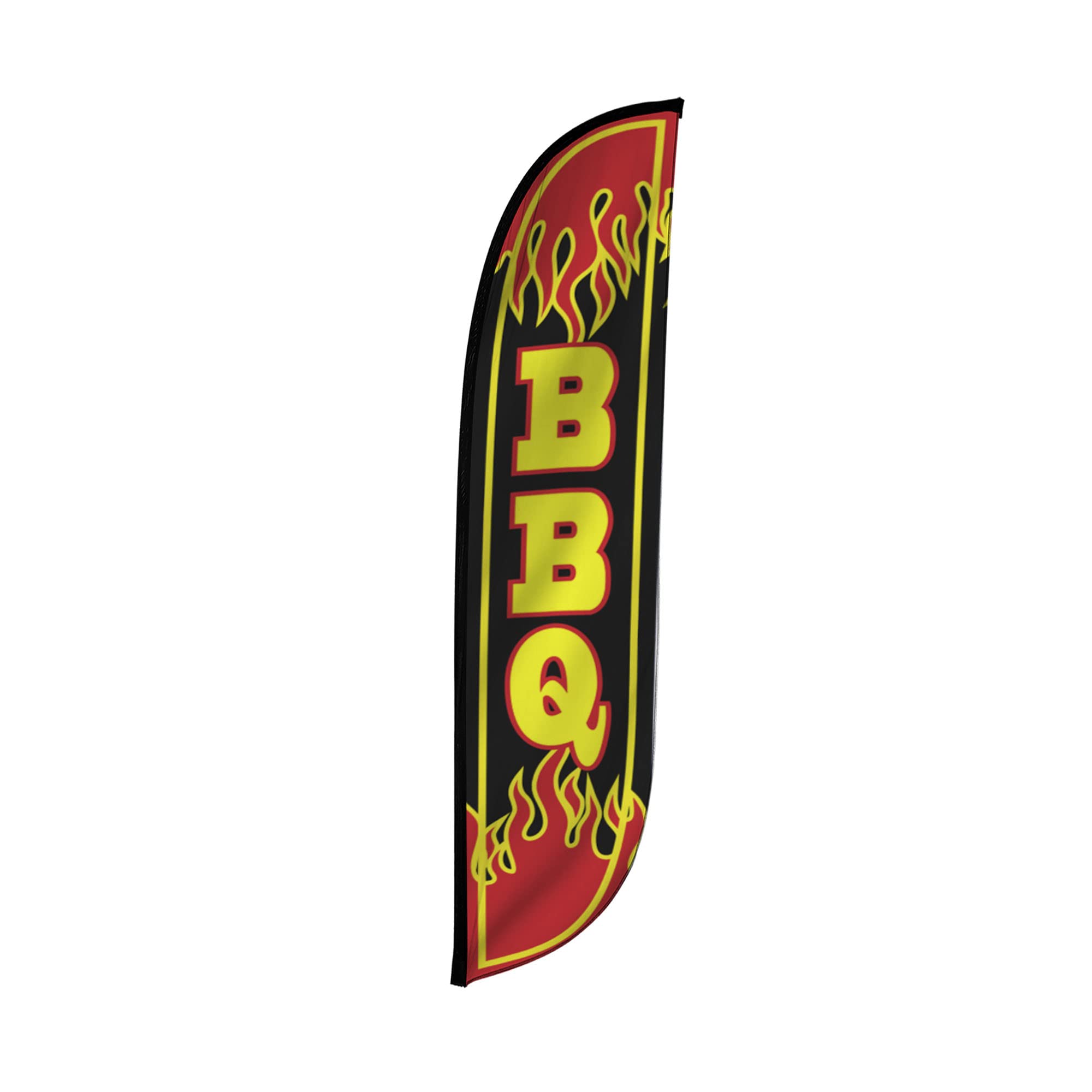 LookOurWay Feather Flag Banner - 12 Feet Tall Advertising Flags for Outdoor Business and Events Promotion - Swooper Flag Only - Food & Restaurant