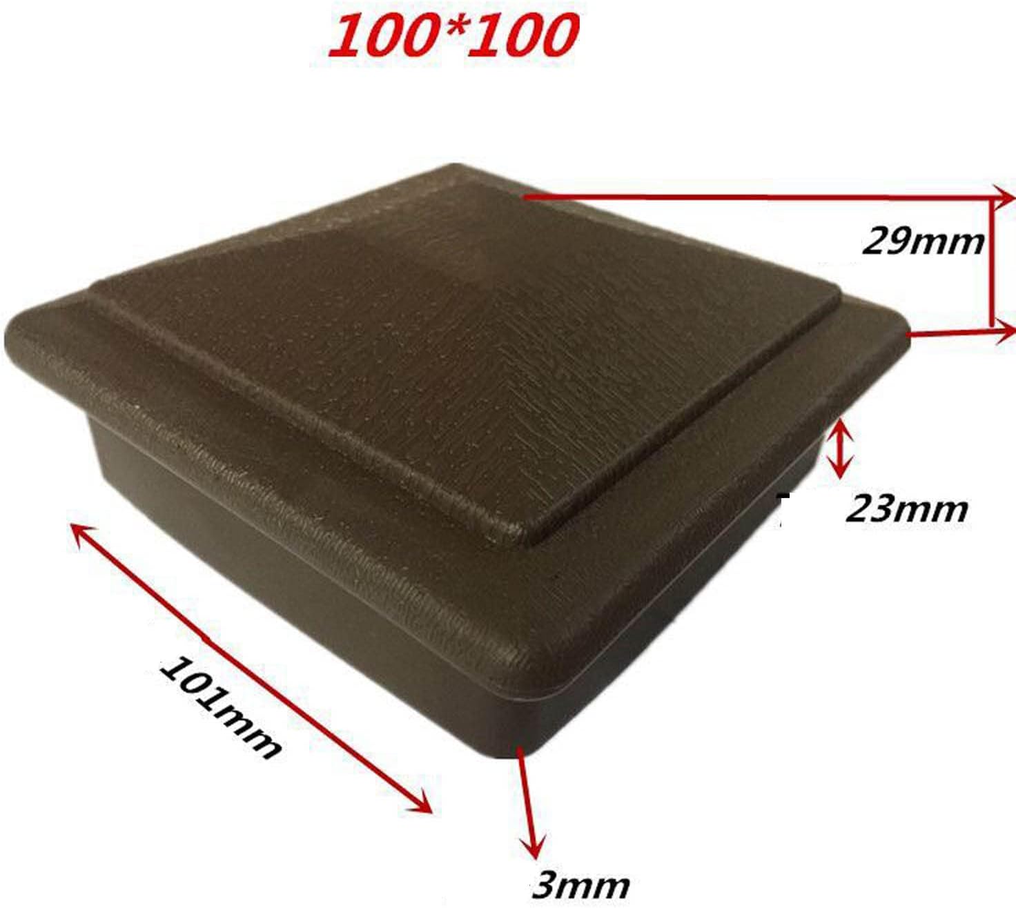 Post Cap 10 X Flat Top Post Cap for Fence, Stair Handrail Post, Plastic Fence Post Caps Rot Proof,2,100x100mm