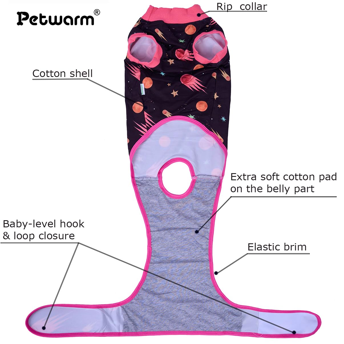 PetWarm Dog Recovery Suit for Female Male Dogs Dog Bodysuit Post Surgery - Image 2