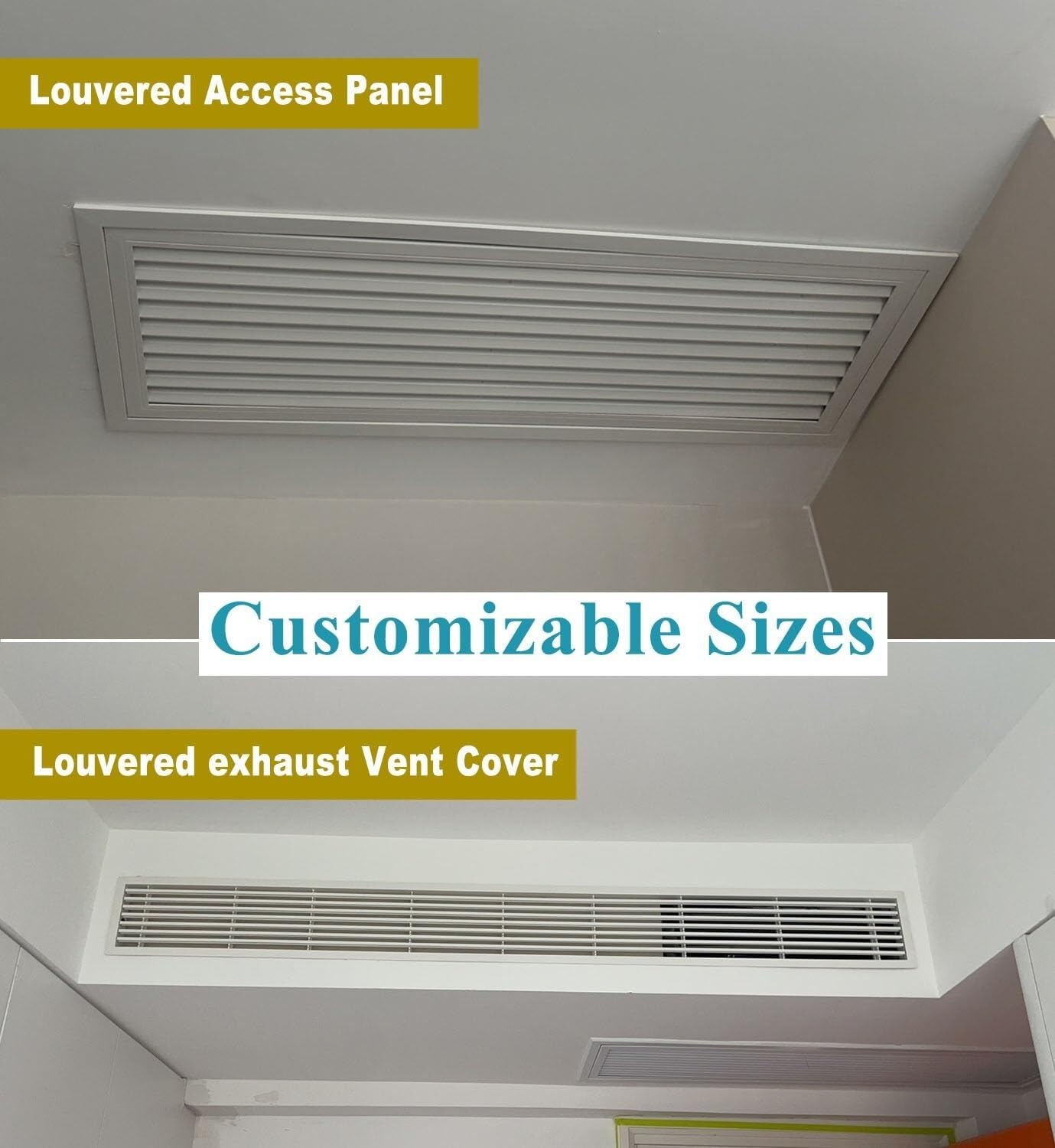 Griglie di Ventilazione a lamelle con meccanismi a Cerniera per sistemi di ripresa dell'Aria in Case, uffici, Hotel, ospedali e scuole – 203x203 mm (8x8 Pollici) Soluzioni per Il Flusso d'ar
