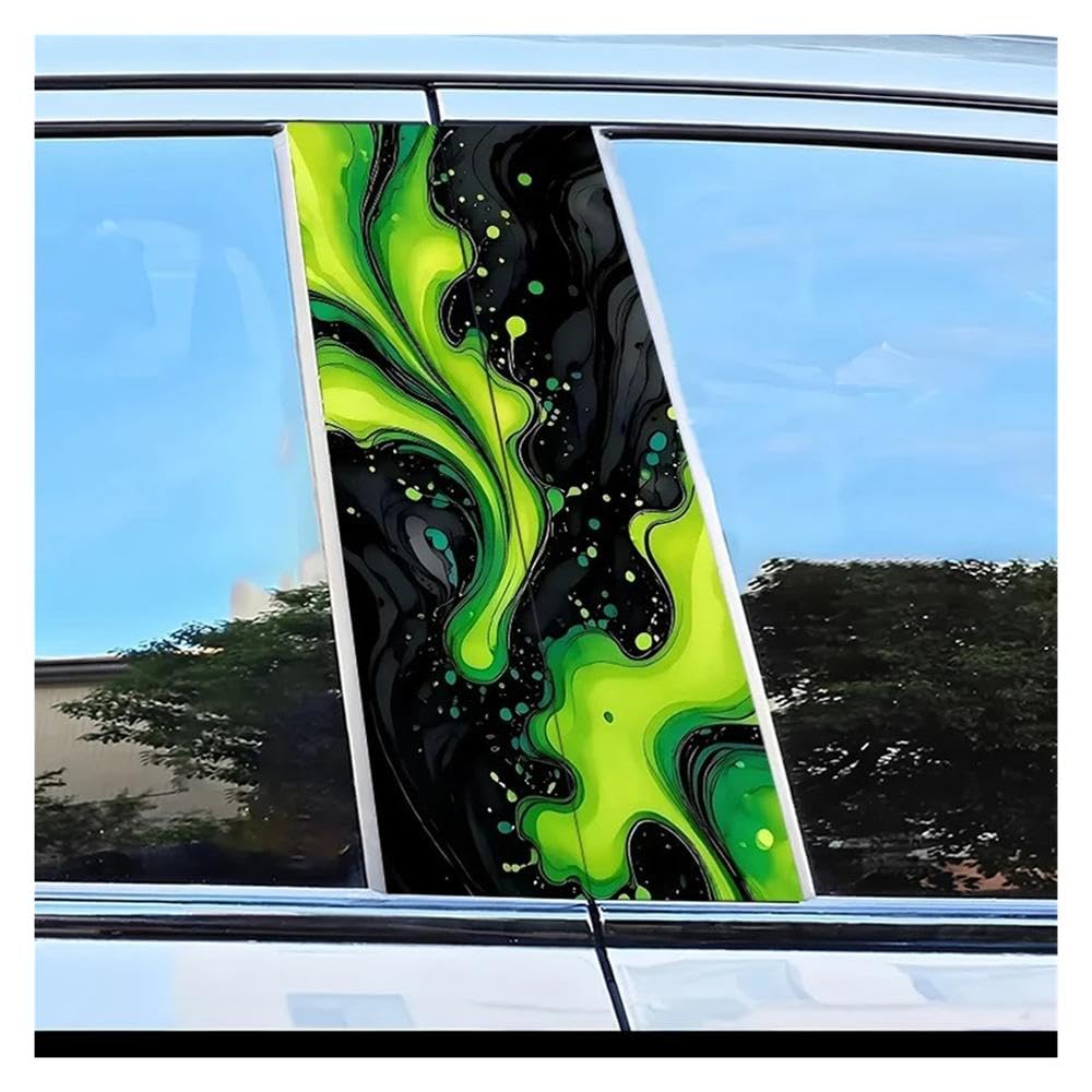 Dabhuoc One Color Car Parts Car Center Pillar Stickers Fluid Art Scratch Protection