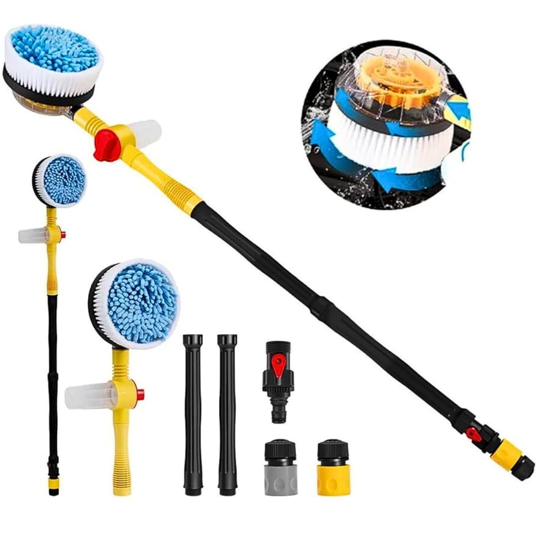 Car Wash Brush, Car Cleaning Kit, 360° Spin Car Mop, Detachable & Extendable Microfiber Car Cleaning Brush Long Handle Scrub Brush for Car Home Cleaning and Garden Use-picture-32