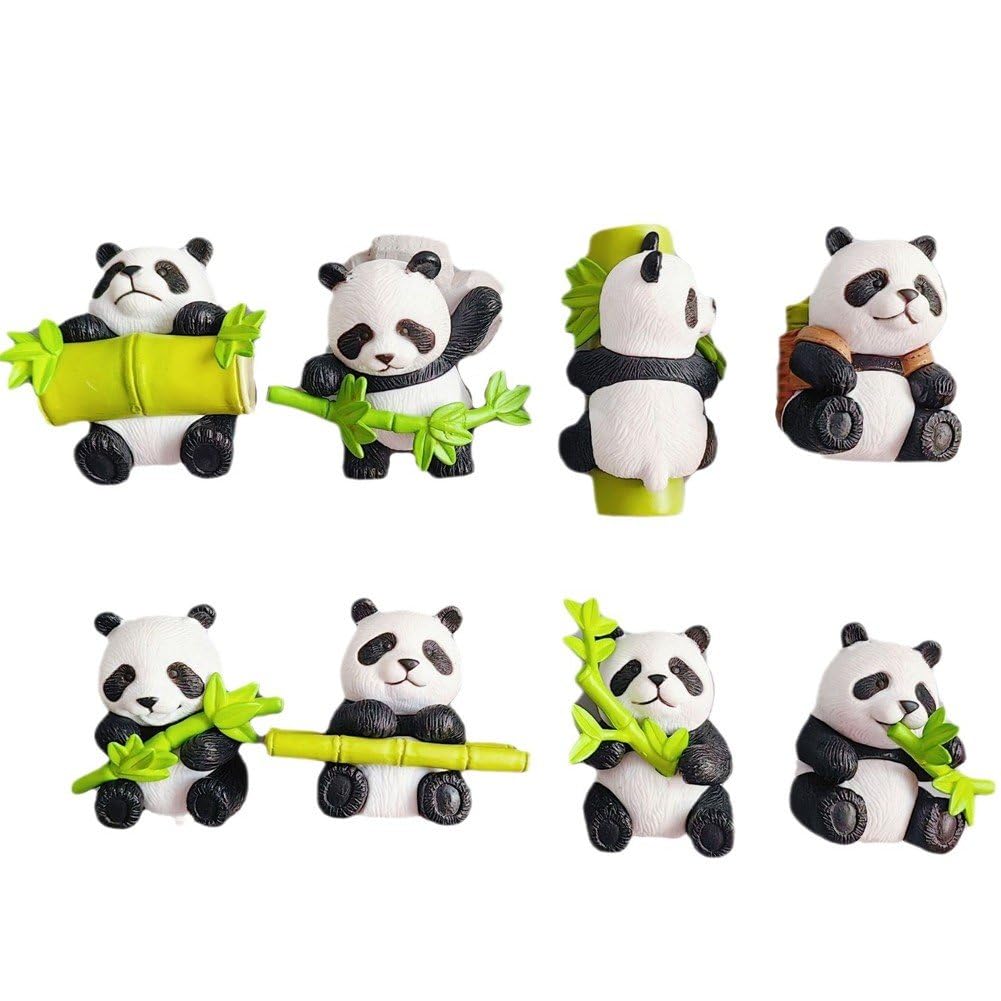 Amazon.co.jp: 冷蔵庫マグネット 8個 かわいい パンダ 竹 動物 樹脂