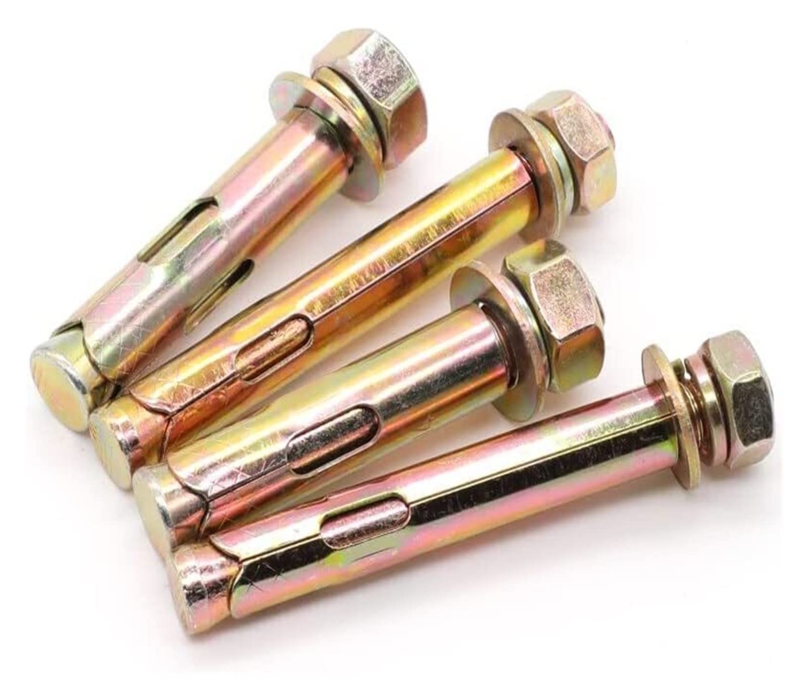 Pernos de anclaje, Manga de expansión de acero inoxidable Pernos de tornillo de anclaje, Pernos de expansión Pernos de expansión M6 M8 M10 M12 M14 Tornillo macho con accionamiento hexagonal Tuerca Jun