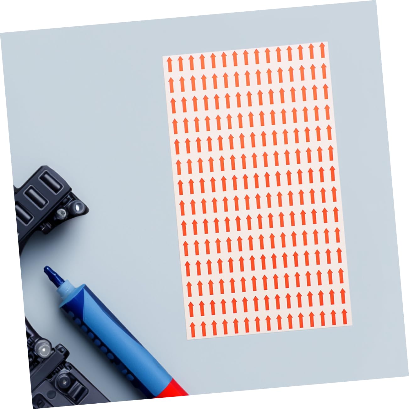 Etichette Adesive a Freccia Rosse 2 Pezzi Rimovibili | Hot Melt Adhesive, Forma Arrow Shaped, per Warehouses e File Classifications