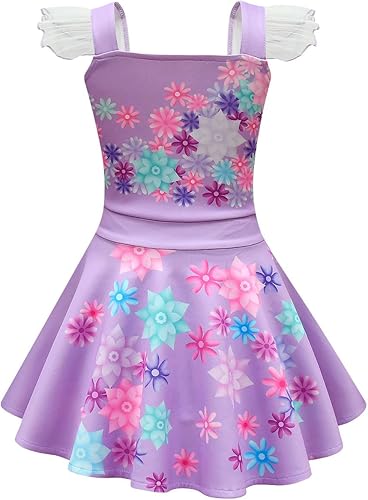 Miniatura 2 de Disfraz de Isabella Encanto para niños, vestido de Mirabel Luisa Isabela, traje de cosplay para niñas, vestido de princesa Dolores Pepa
