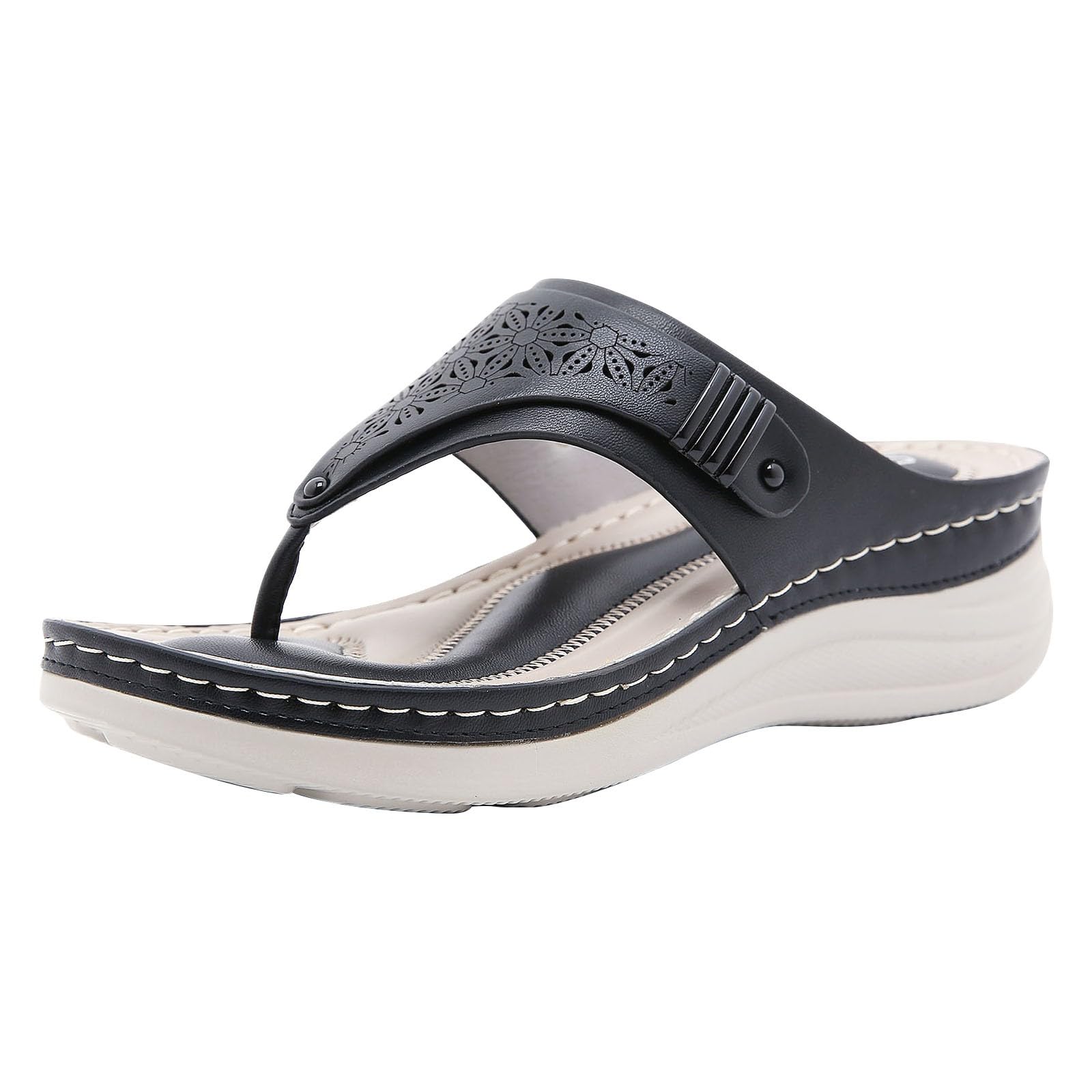 Generico Sandales De Marche Femme Confortables LéGèRes AntidéRapantes Semelle Souple Respirantes Chaussures Femme éTé éLéGantes Mules Support Coupe Large Ville Usage Quotidien