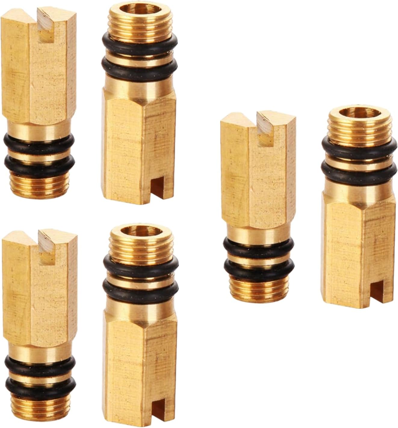 6 Pack Kitchen & Bathroom Faucet Blanking Plugs - Hot/Cold Water Inlet End Caps for Pull-Down Sprayer Faucets, Supply Hoses & Laundry Room Fixtures, M10