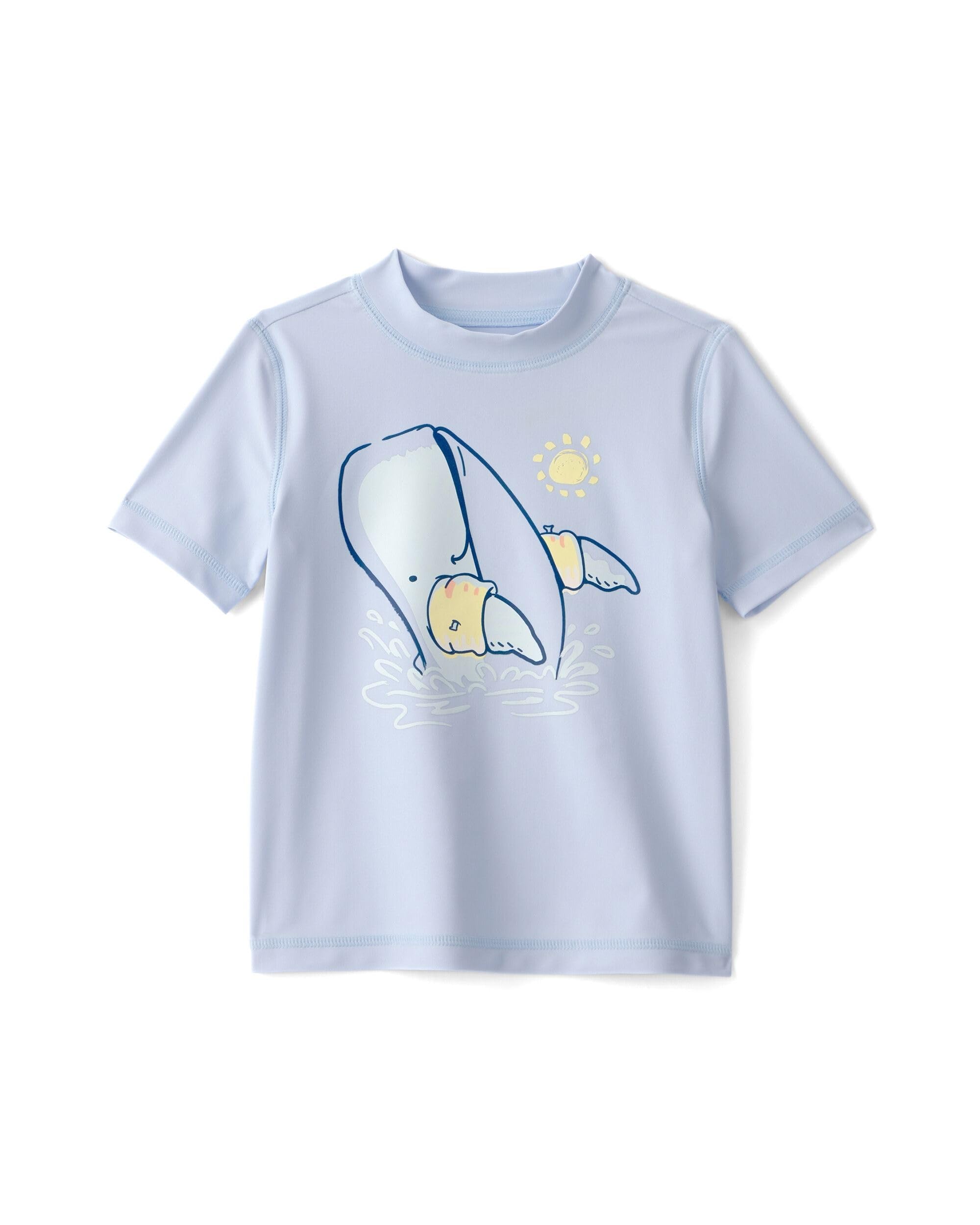 Carter's Boy Rashguard Swimwear | Short Sleeve for Kid Boys | Crew Neck Sun Protection Swim Top | Polyester and Elastane Fabric Swimwear for Boy_2U654310-image-13