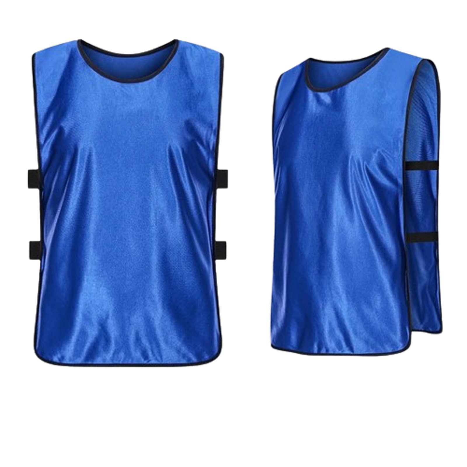 2 tamaños 12 Piezas Chaleco de Futbol,Petos Deportivos Transpirables para Adultos,Entrenamiento de Equipo Sports Petos de Entrenamiento para Netball Baloncesto Rugby(Rojo,Azul)